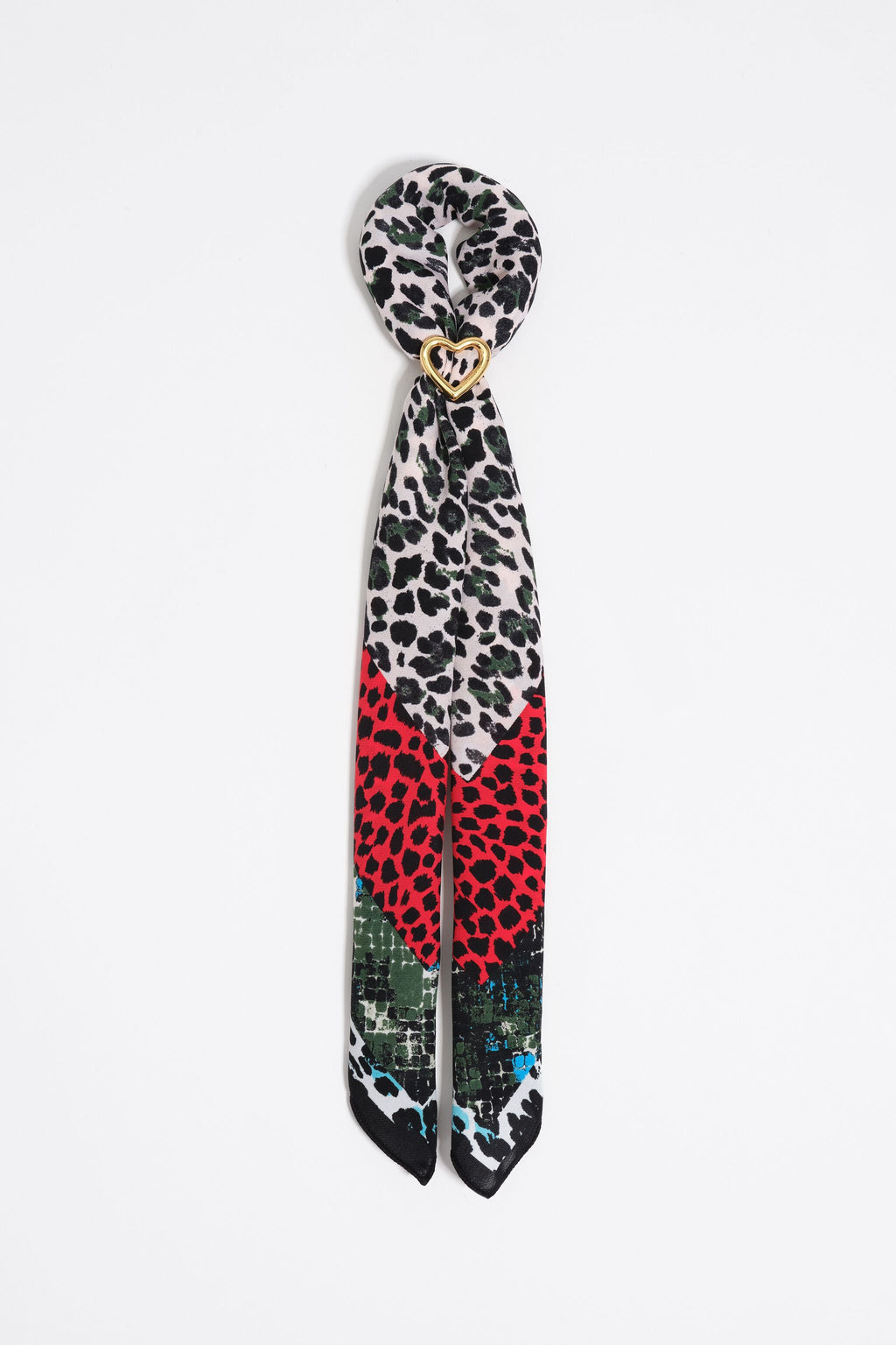 Animal print borders scarf bag charm