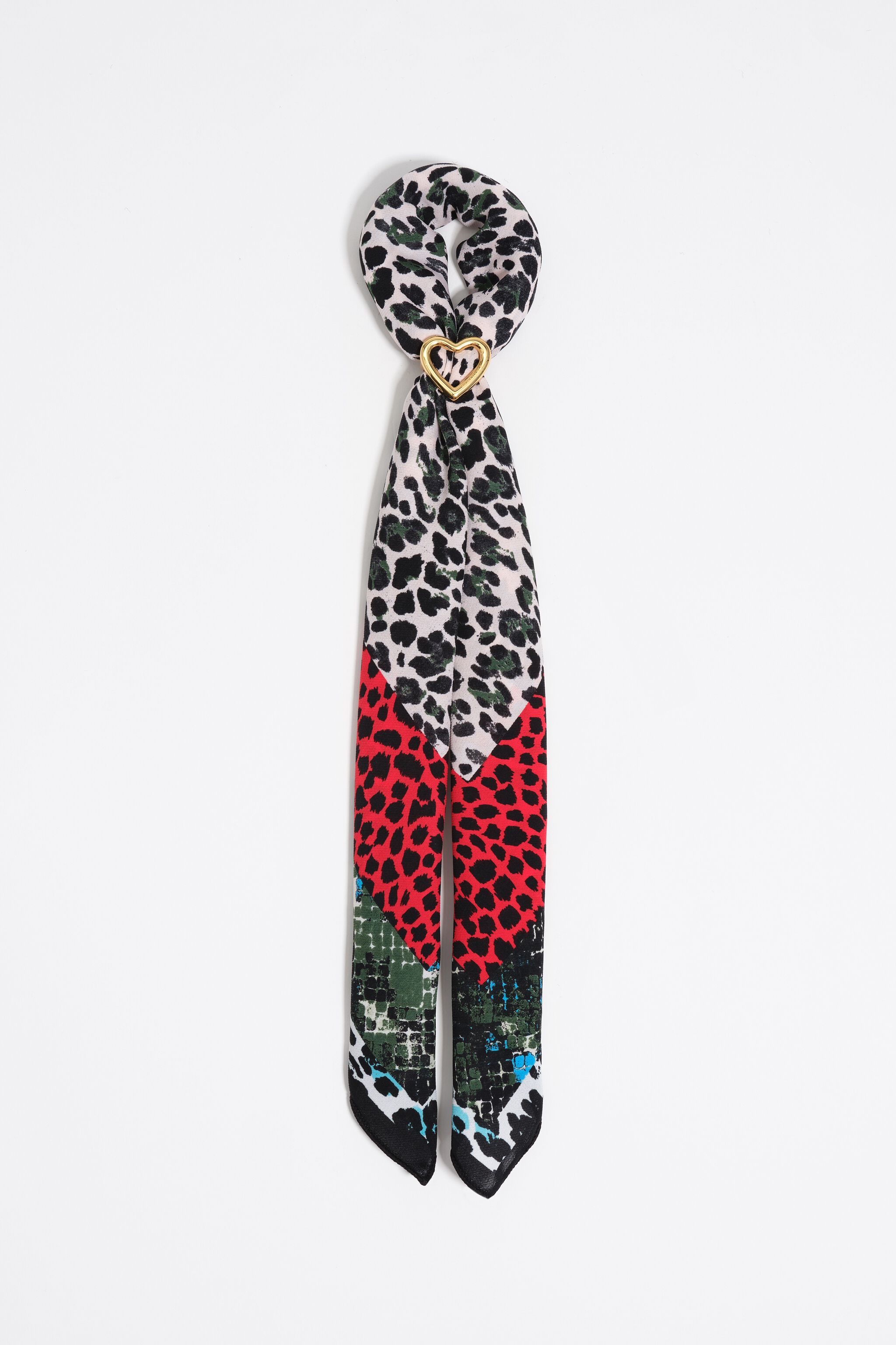 Animal print borders scarf bag charm