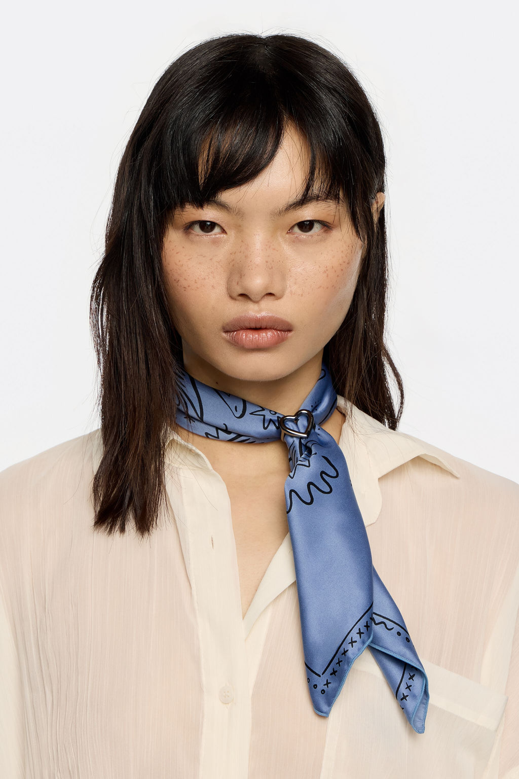 Blue esoteric scarf bag charm