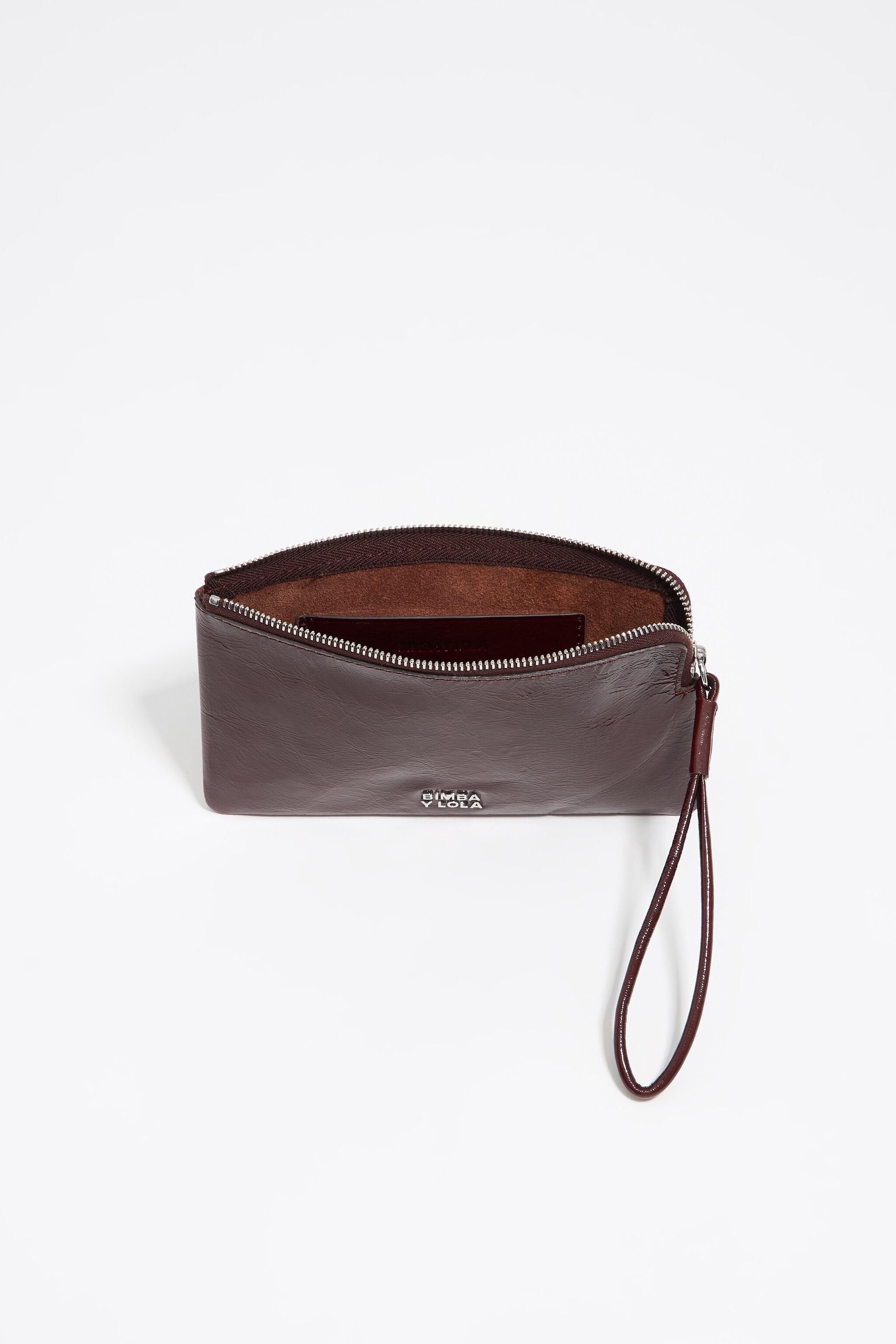 Large chestnut leather coin purse