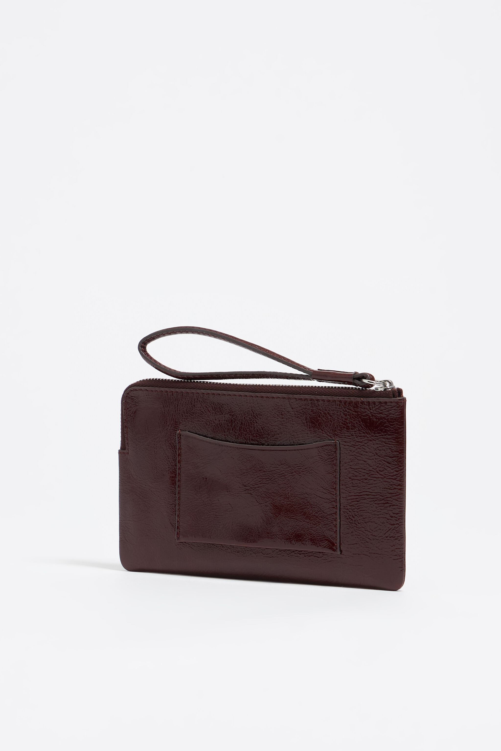 Large chestnut leather coin purse