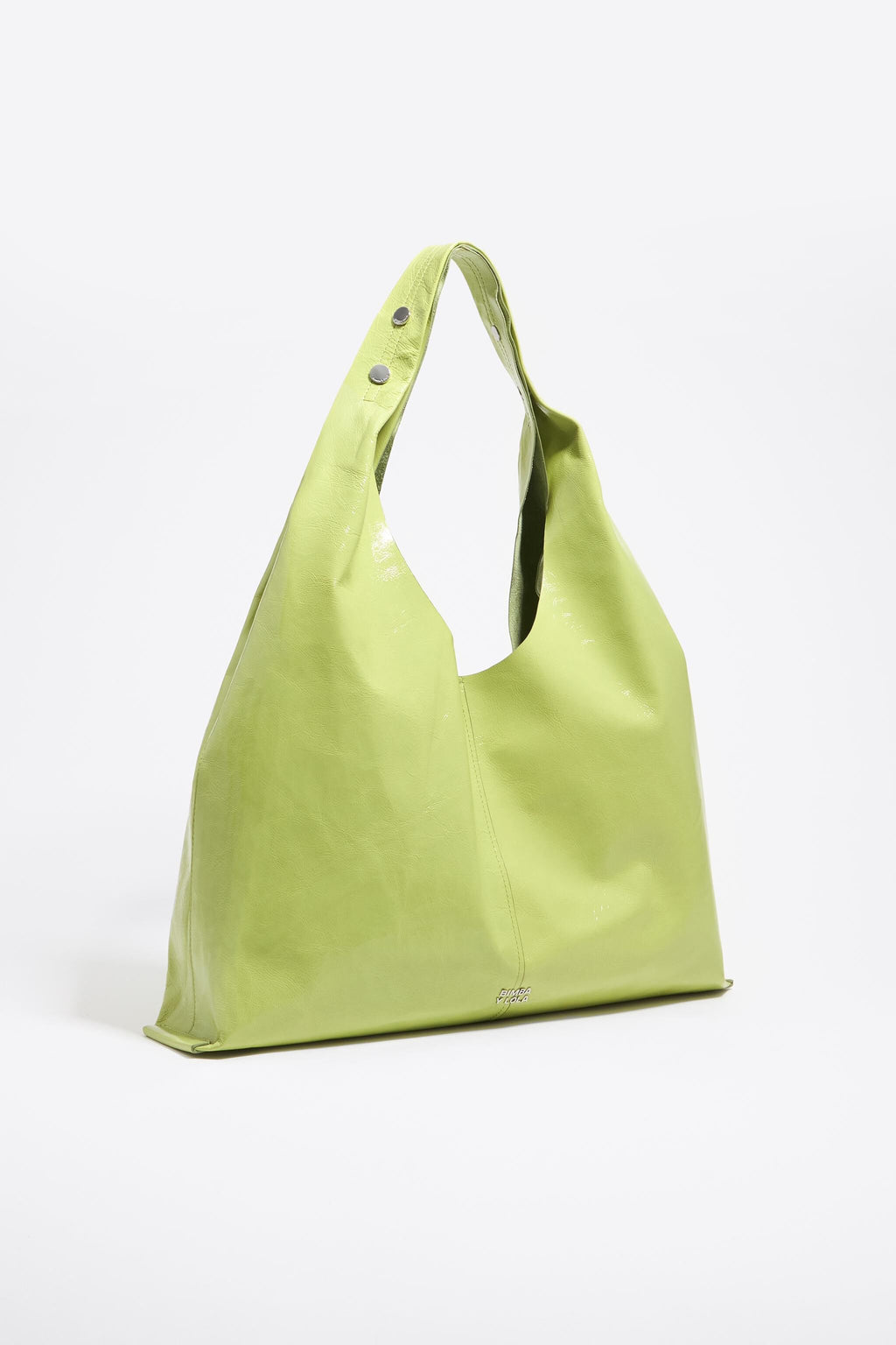 Lime leather maxi Bikini Paper bag