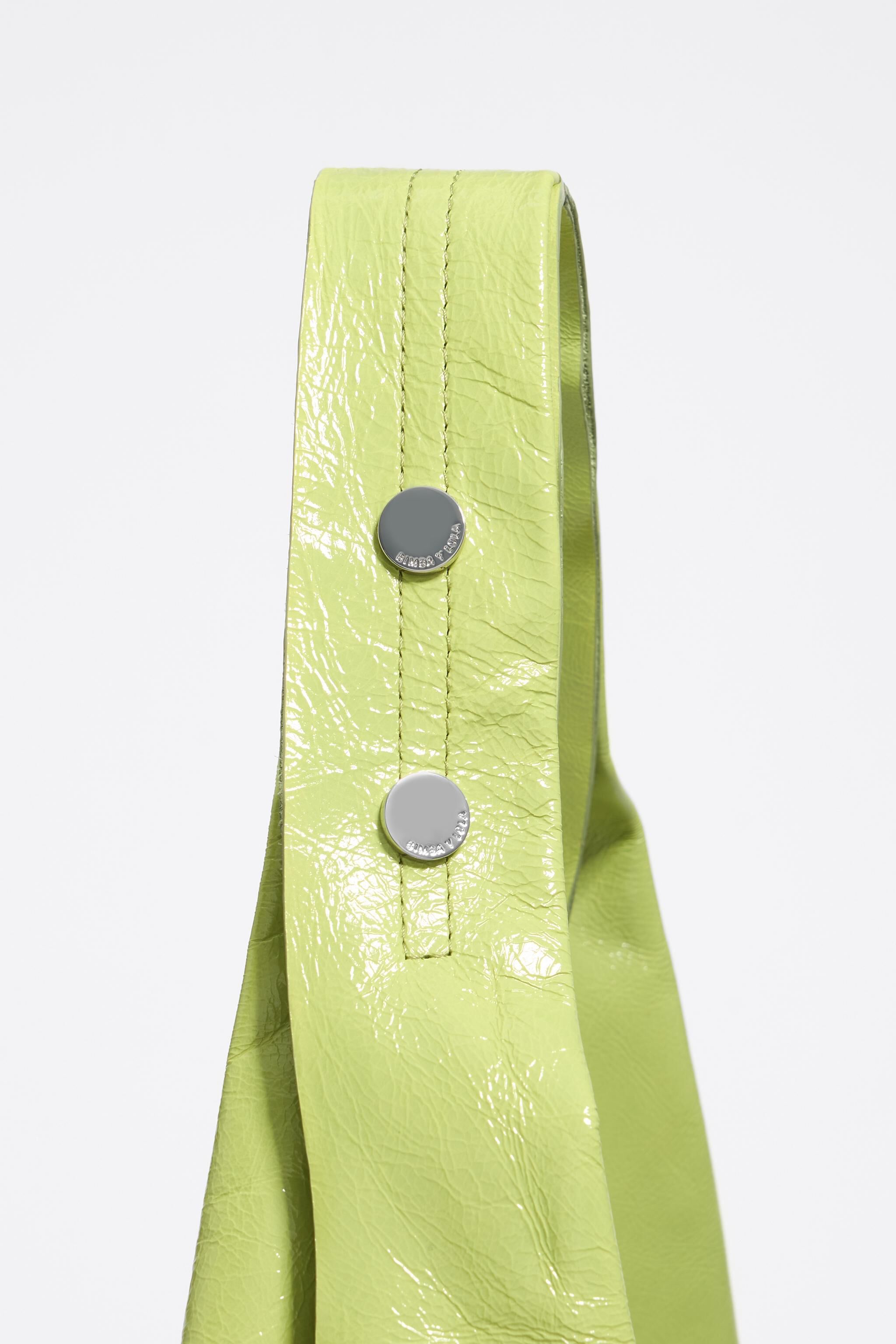 Lime leather maxi Bikini Paper bag