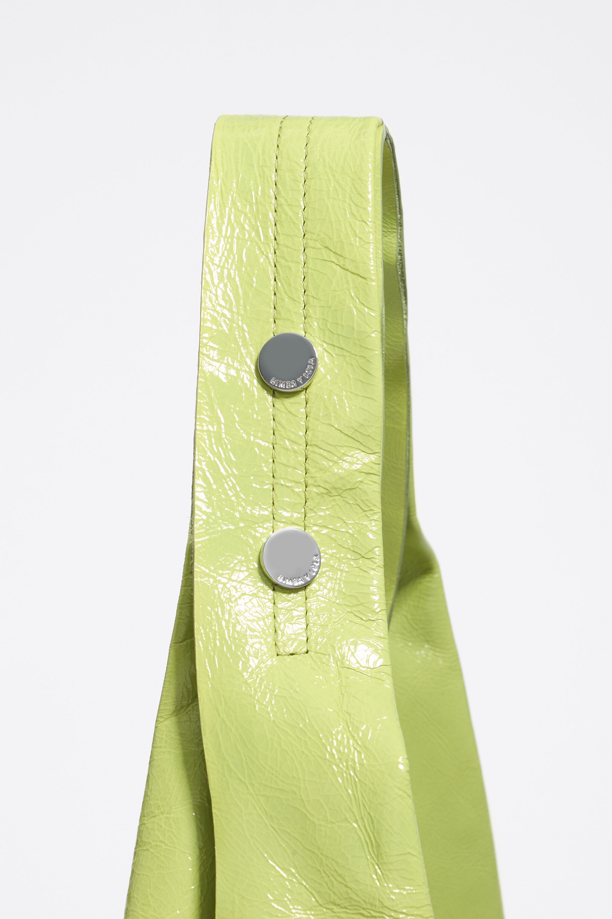 Lime leather maxi Bikini Paper bag