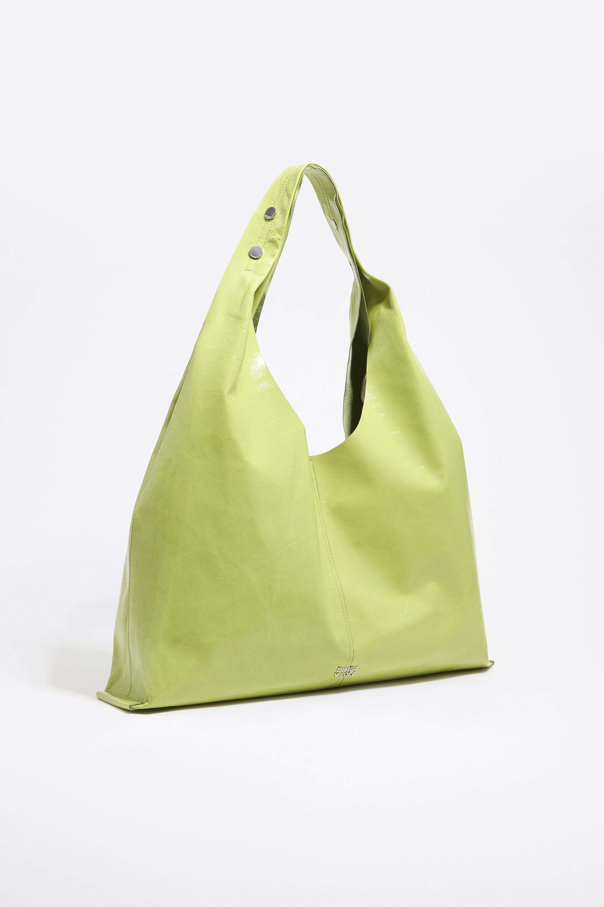 Lime leather maxi Bikini Paper bag