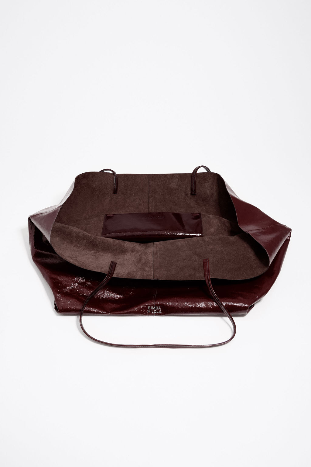 Chestnut leather maxi shopper bag