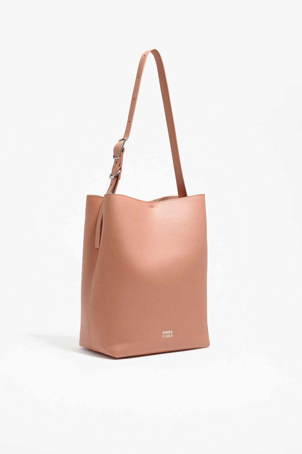 Large pink leather Carlino bag