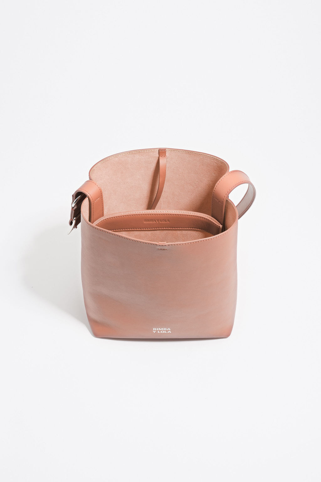 Medium pink leather Carlino bag