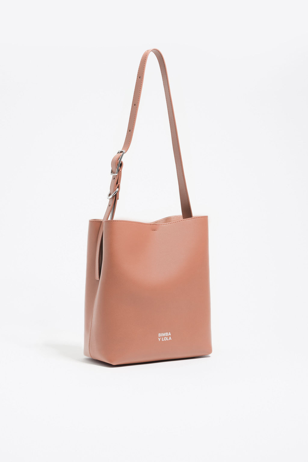 Medium pink leather Carlino bag