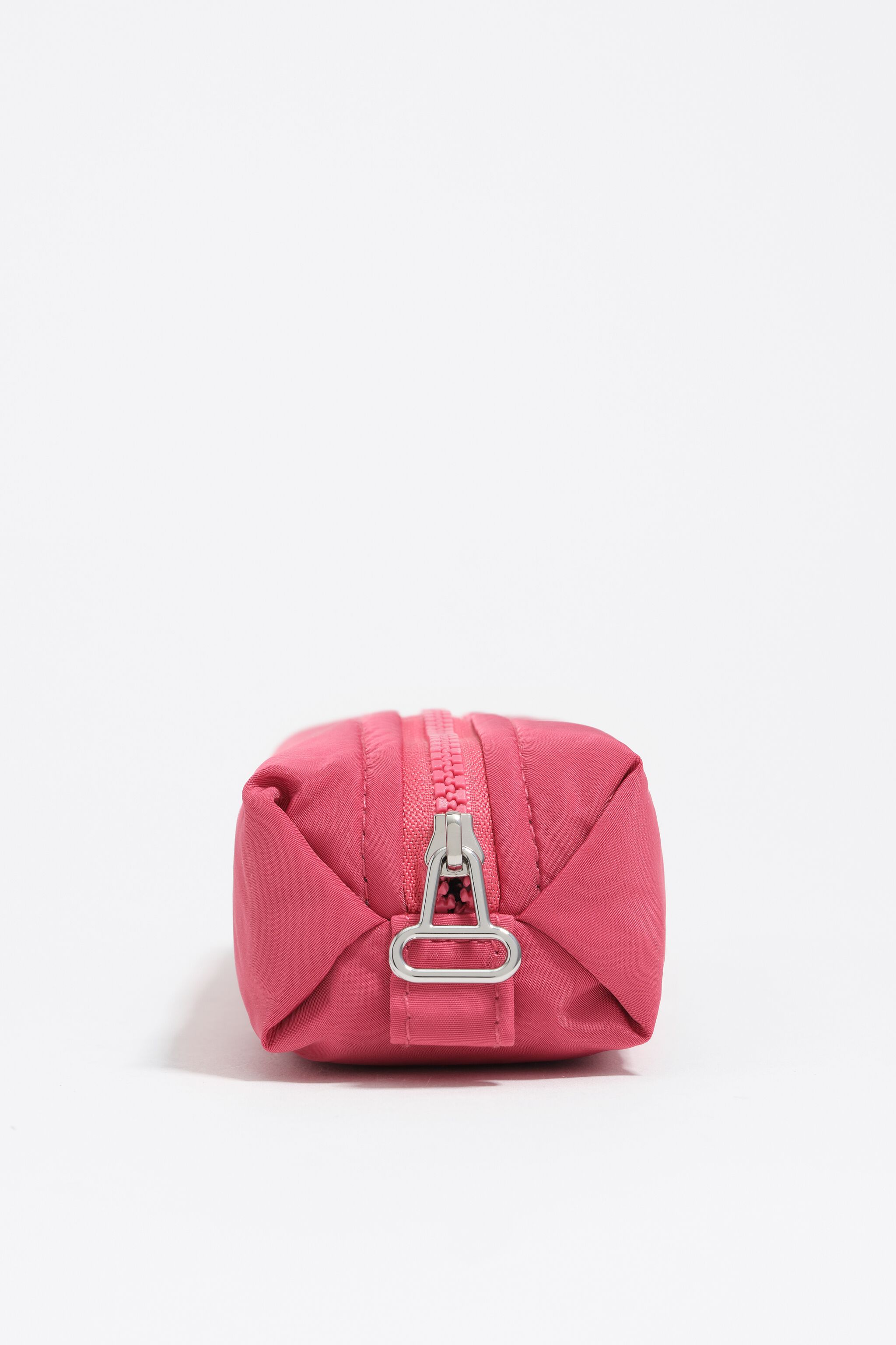 Dark pink nylon make-up case