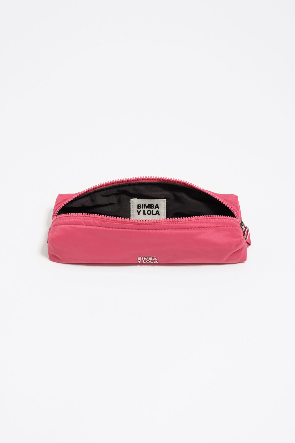 Dark pink nylon make-up case