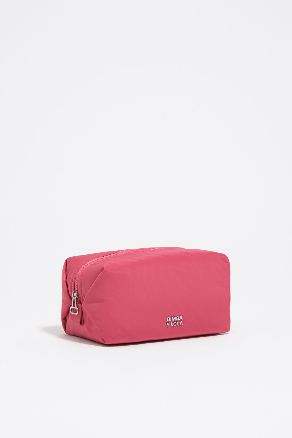Large dark pink nylon make-up case