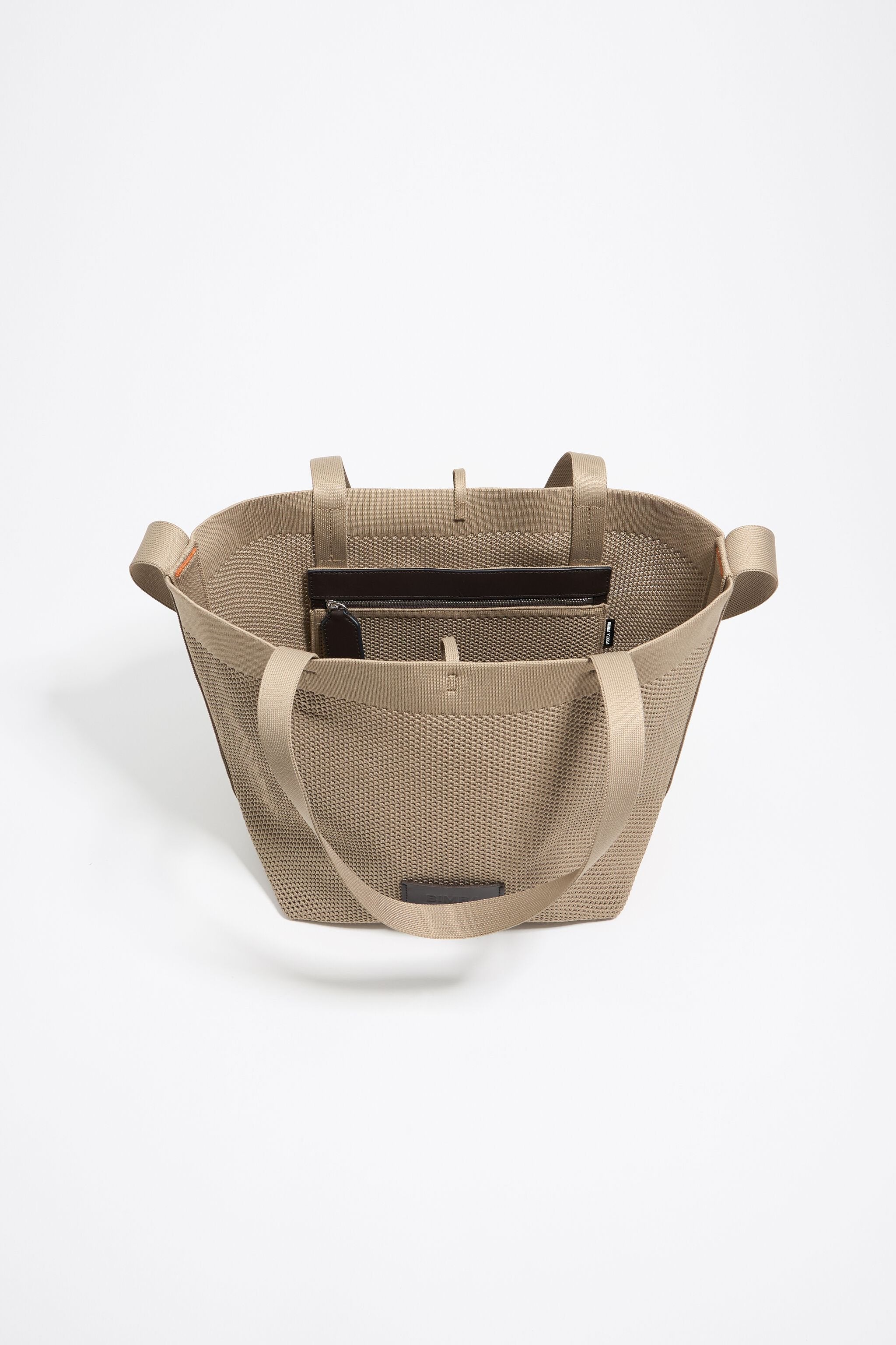 Medium beige Flyknit shopper bag