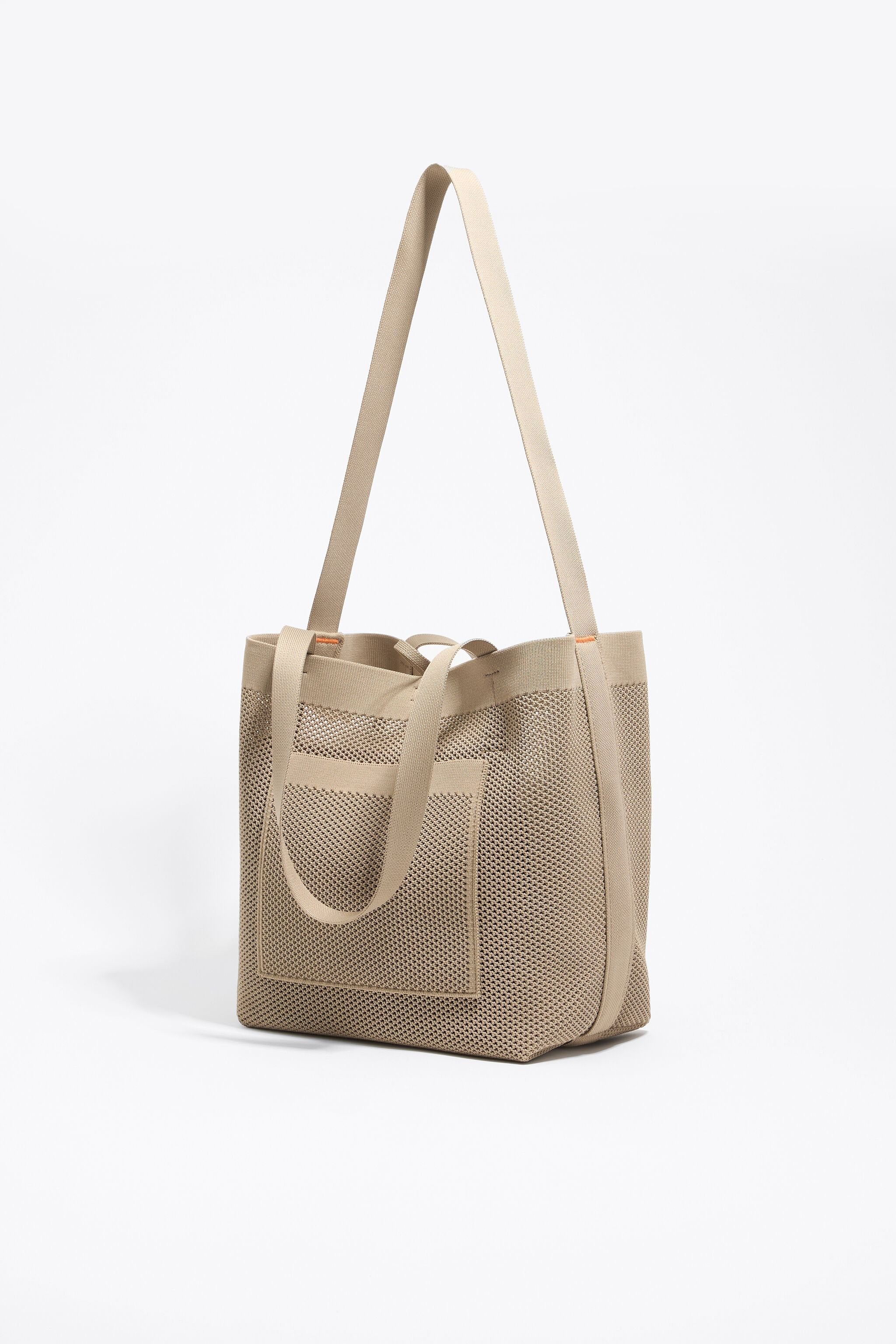 Medium beige Flyknit shopper bag