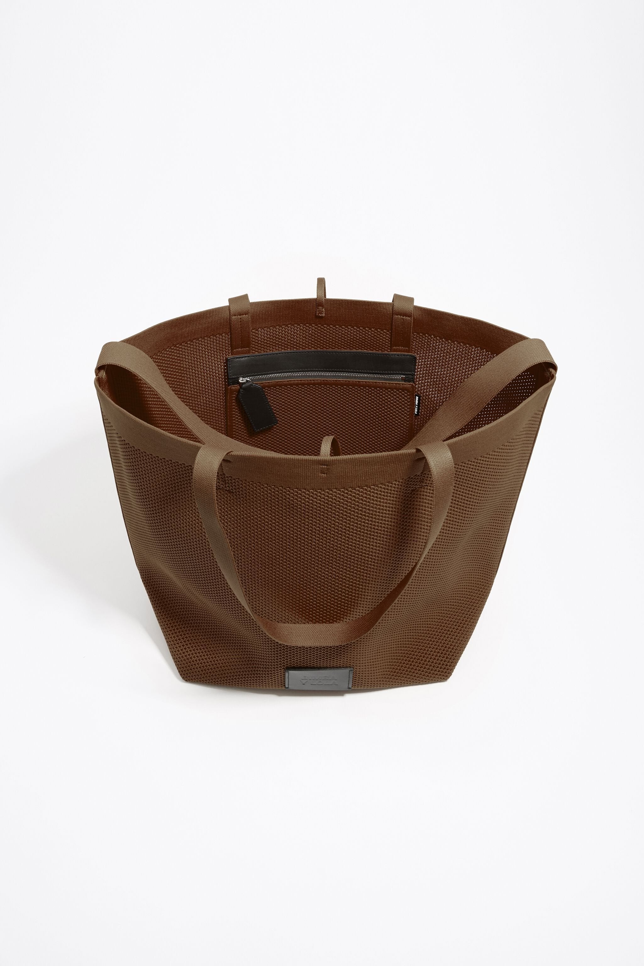 Large brown nylon Chihuahua shopper bag