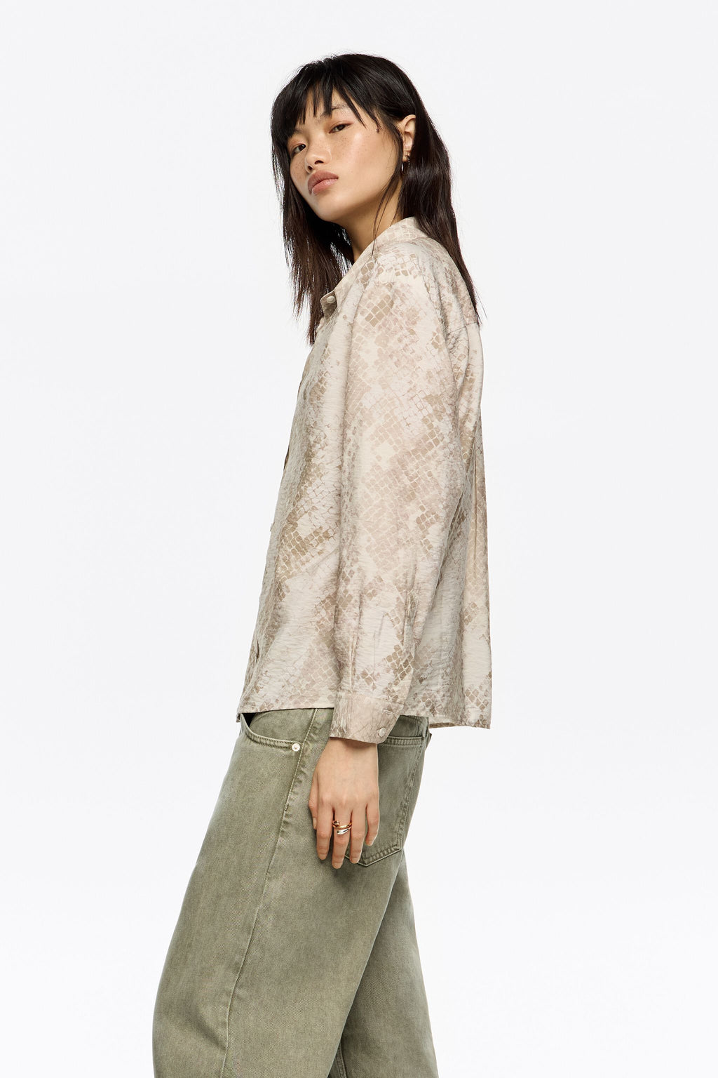 Taupe Snake boxy shirt