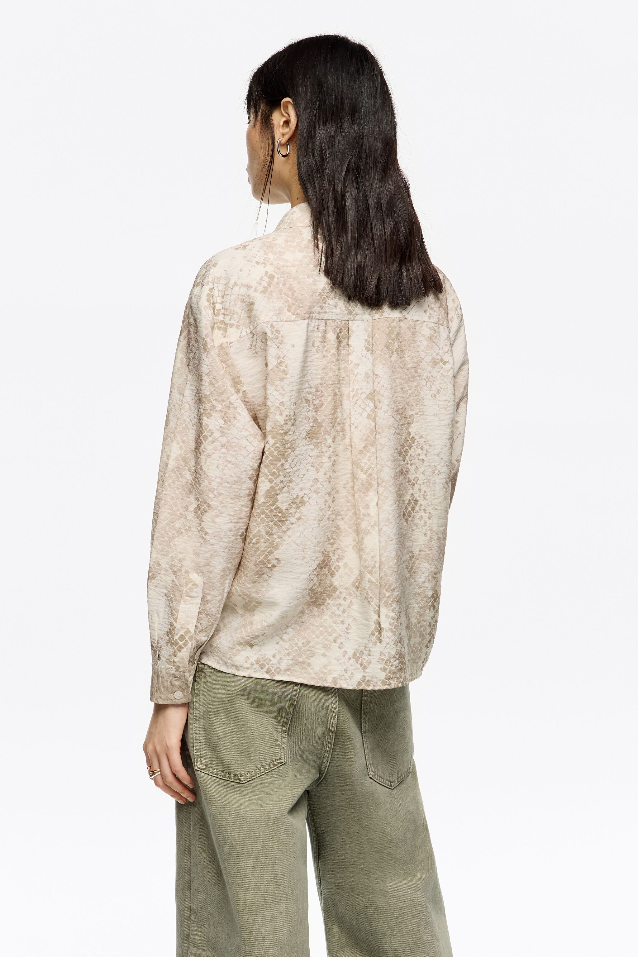 Taupe Snake boxy shirt