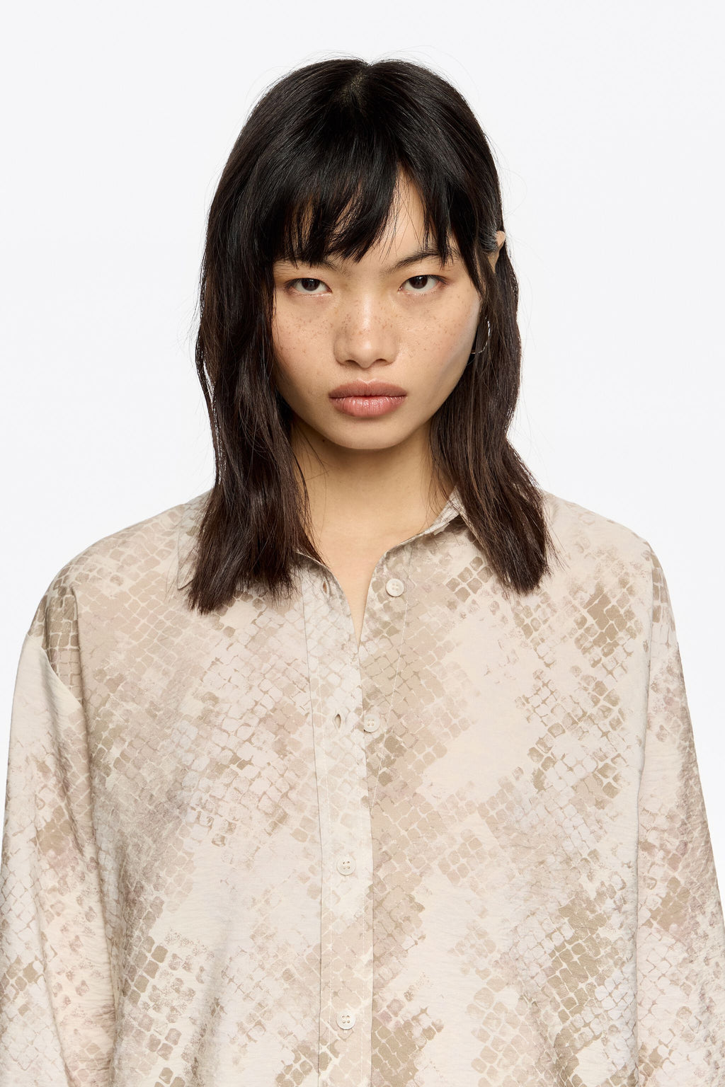 Taupe Snake boxy shirt