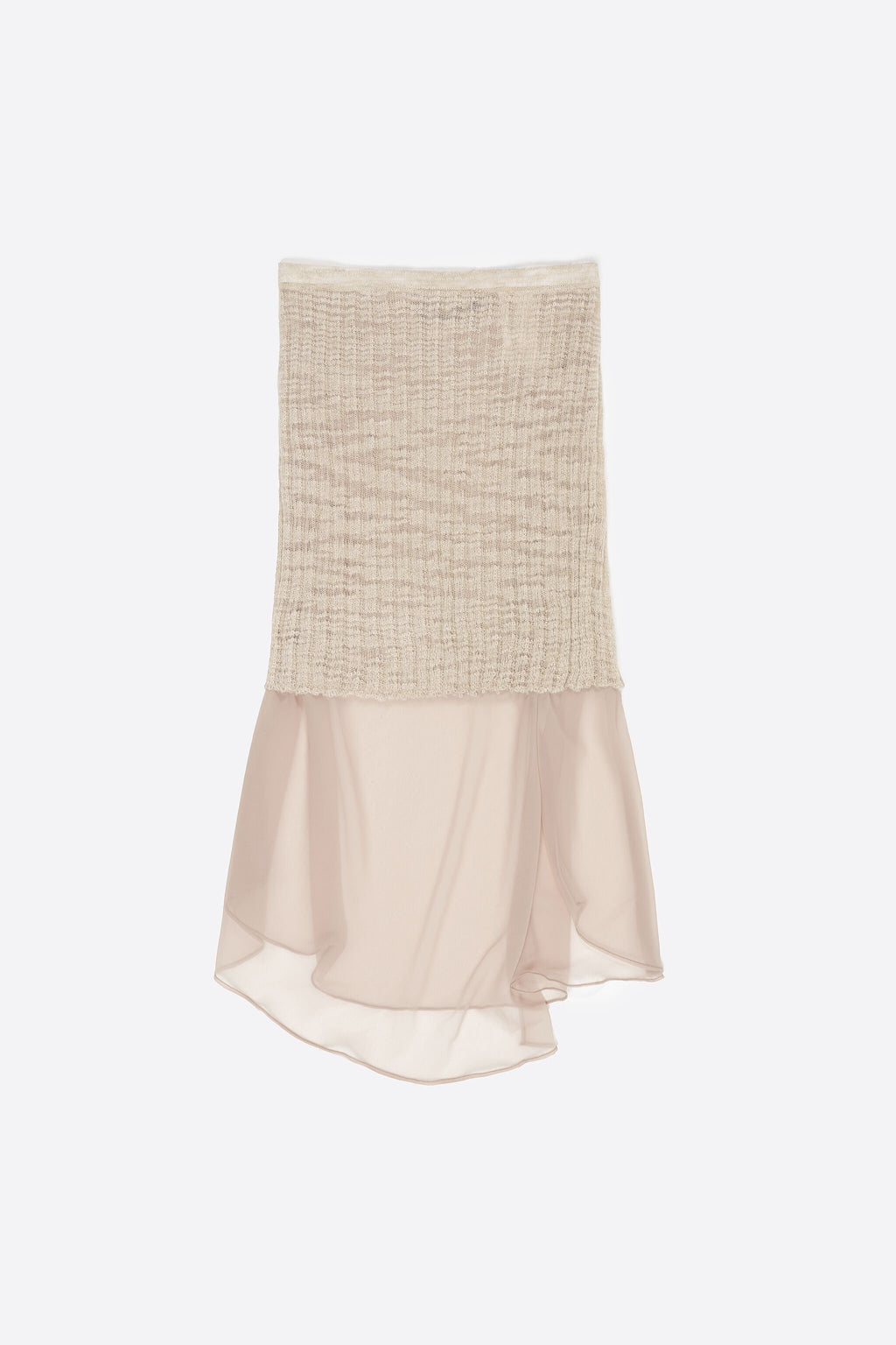 Sand overlay knit skirt