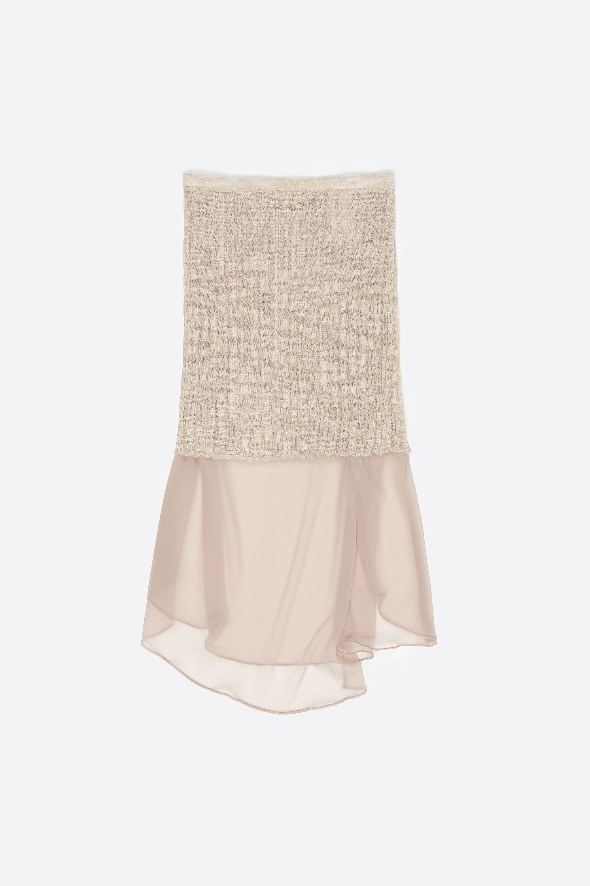 Sand overlay knit skirt