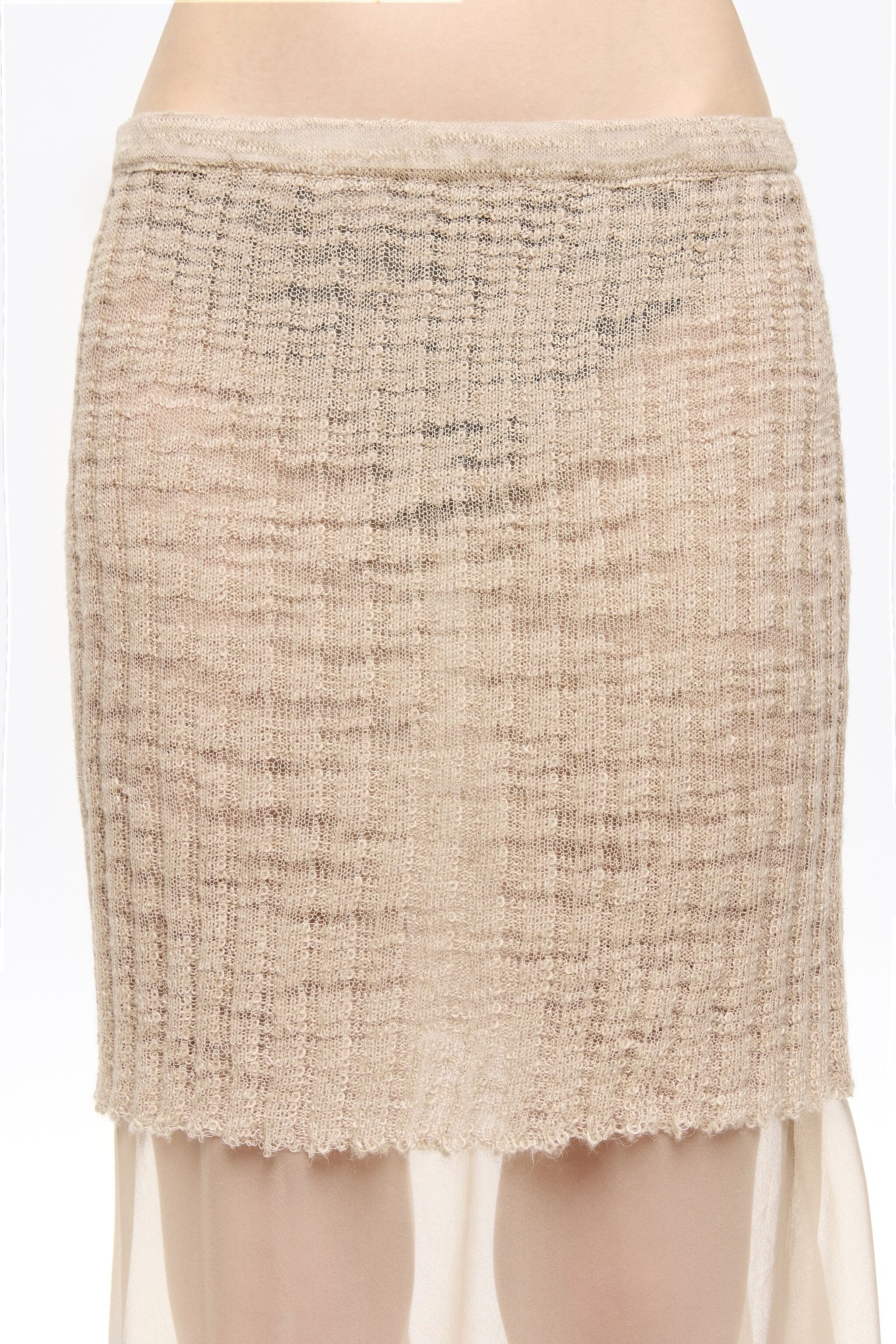 Sand overlay knit skirt