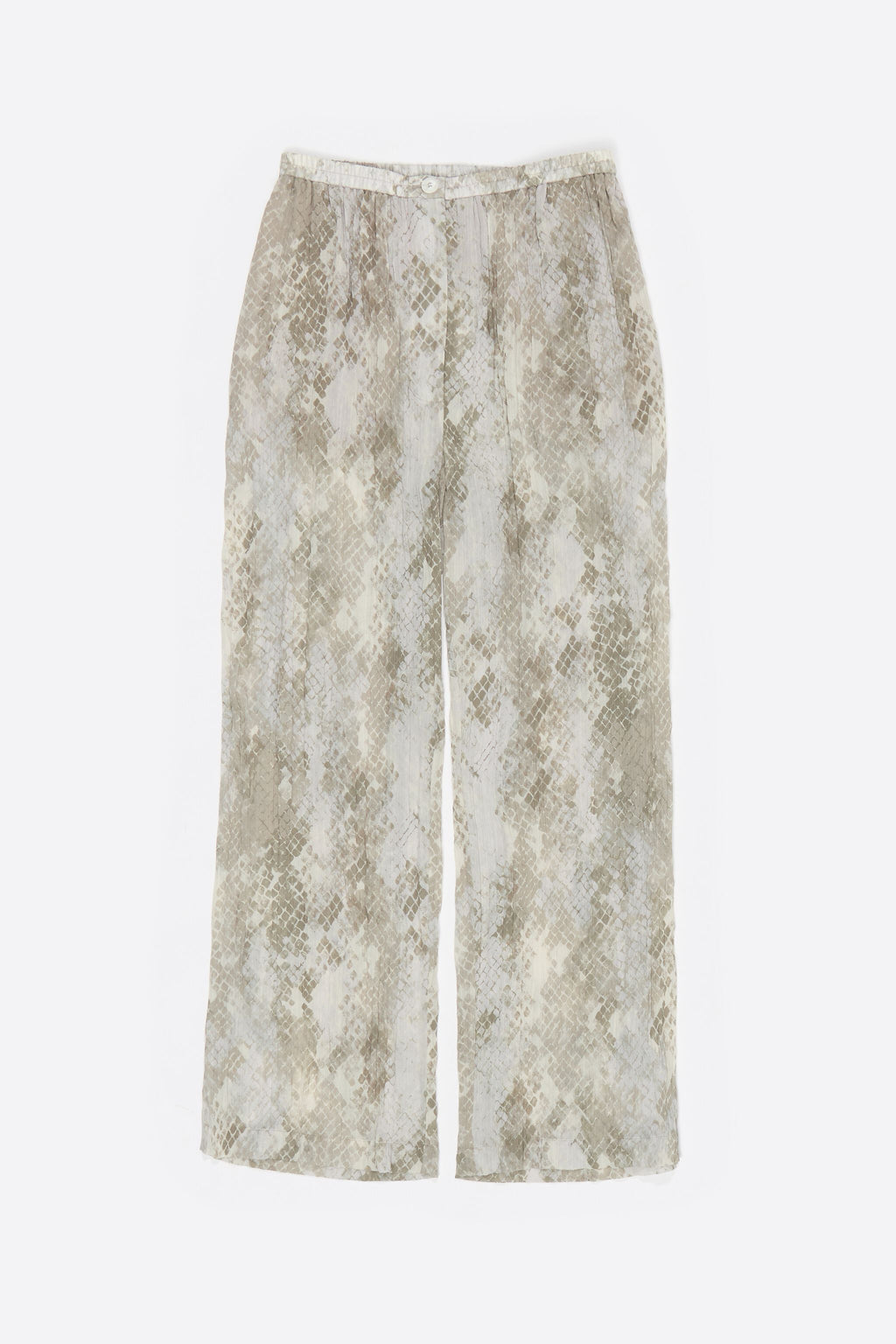 Taupe Snake pleated jogger trousers