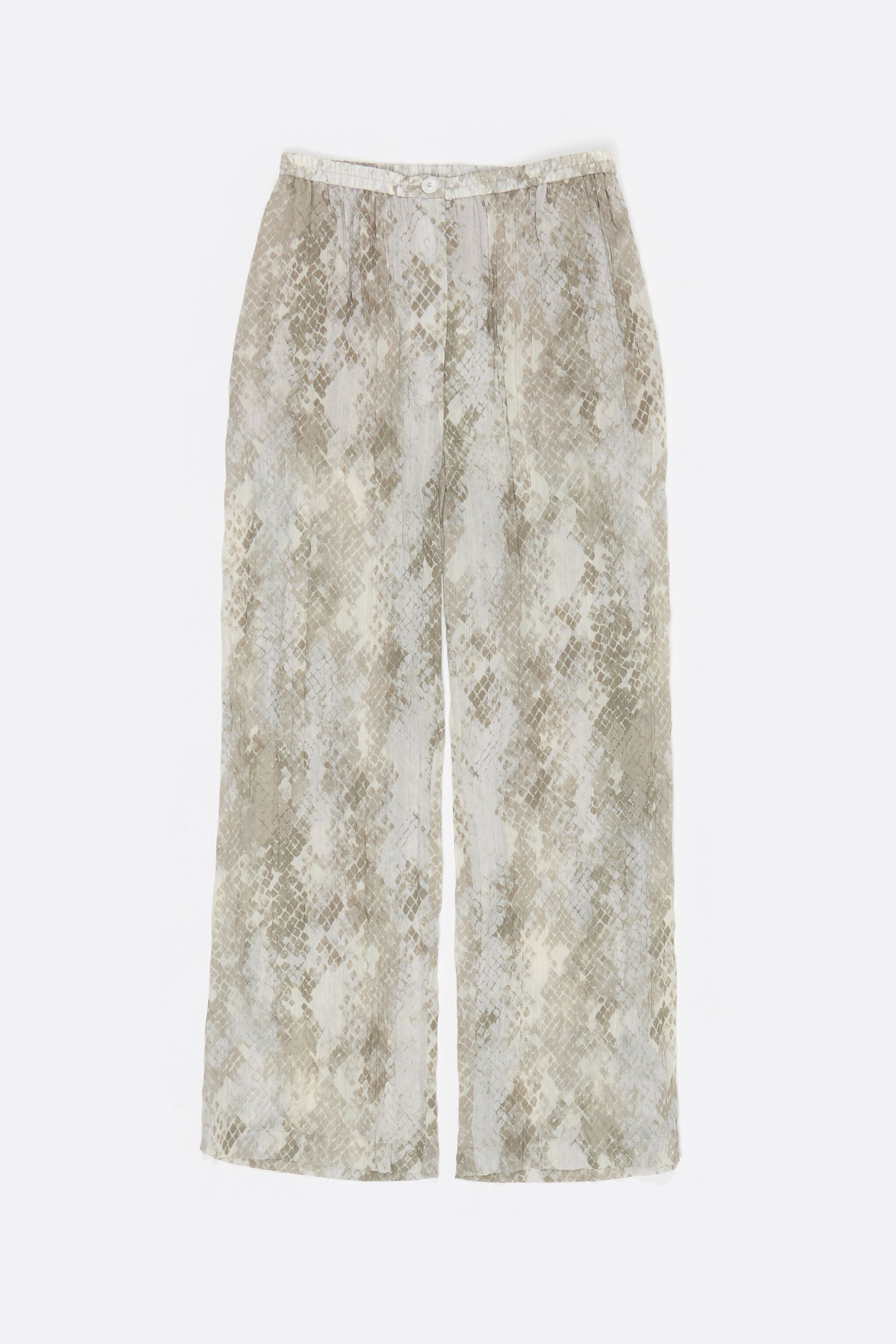 Taupe Snake pleated jogger trousers