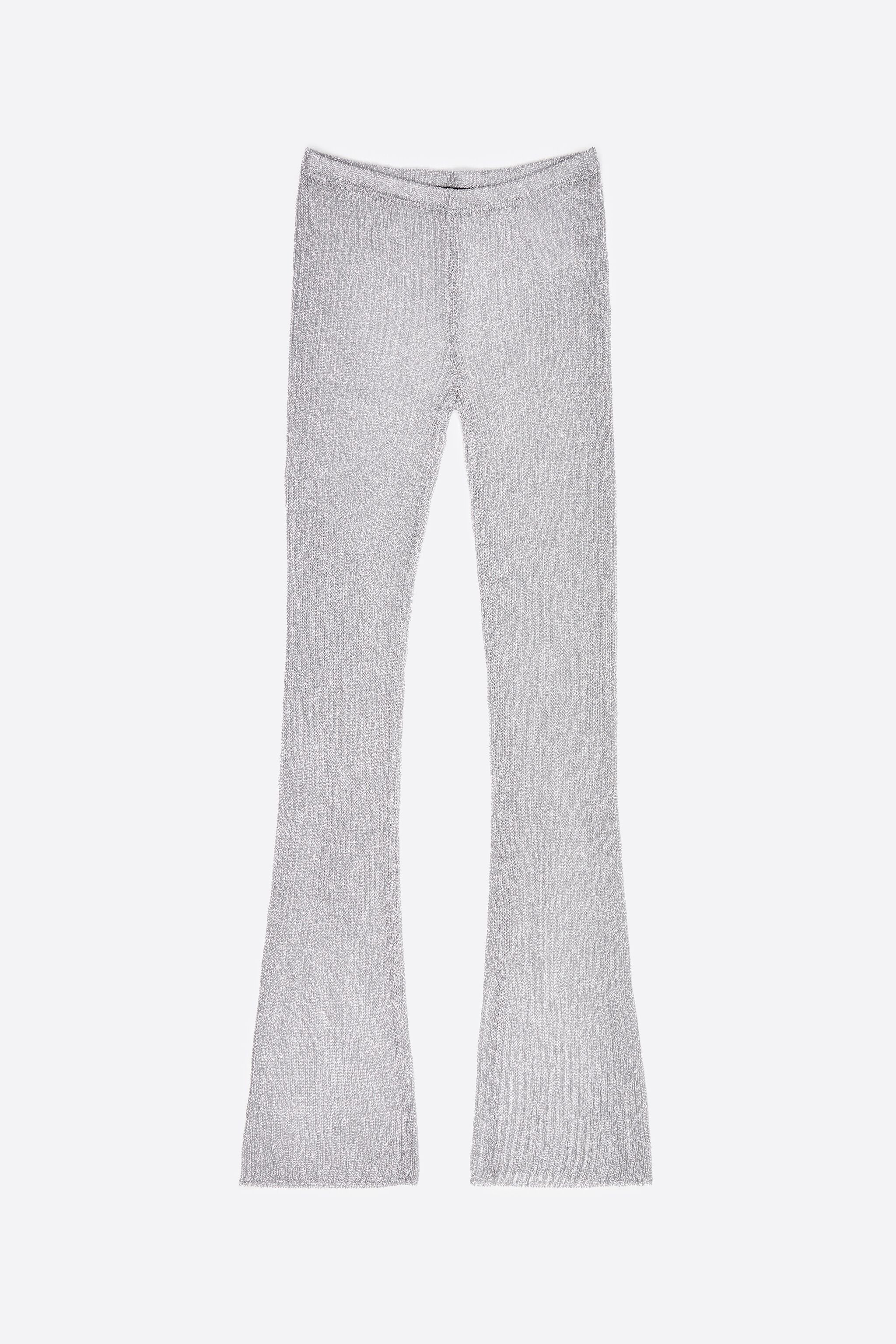 silver lurex leggings