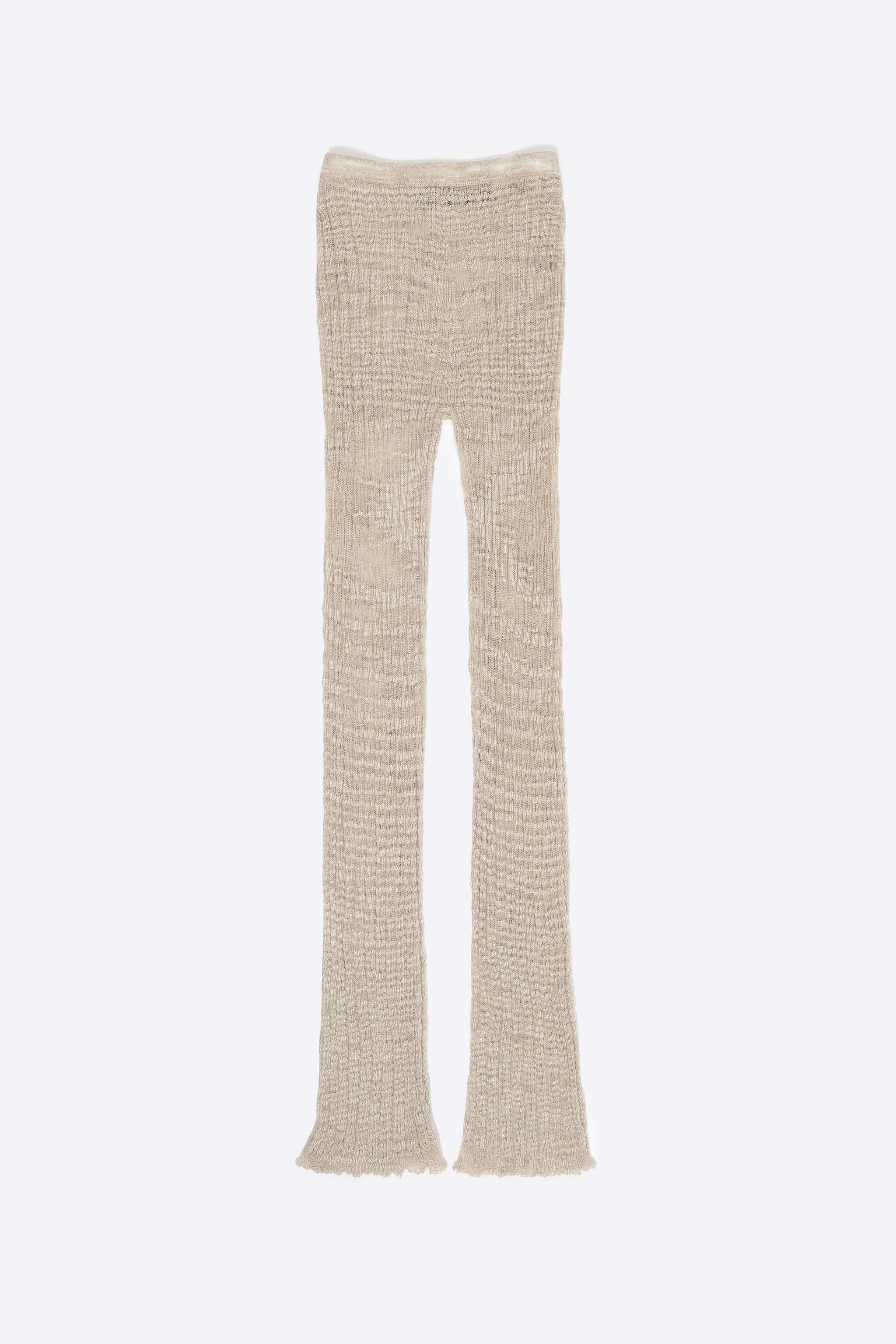 Sand lurex leggings