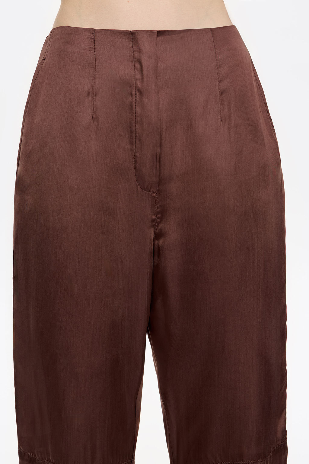 Brown viscose harem trousers