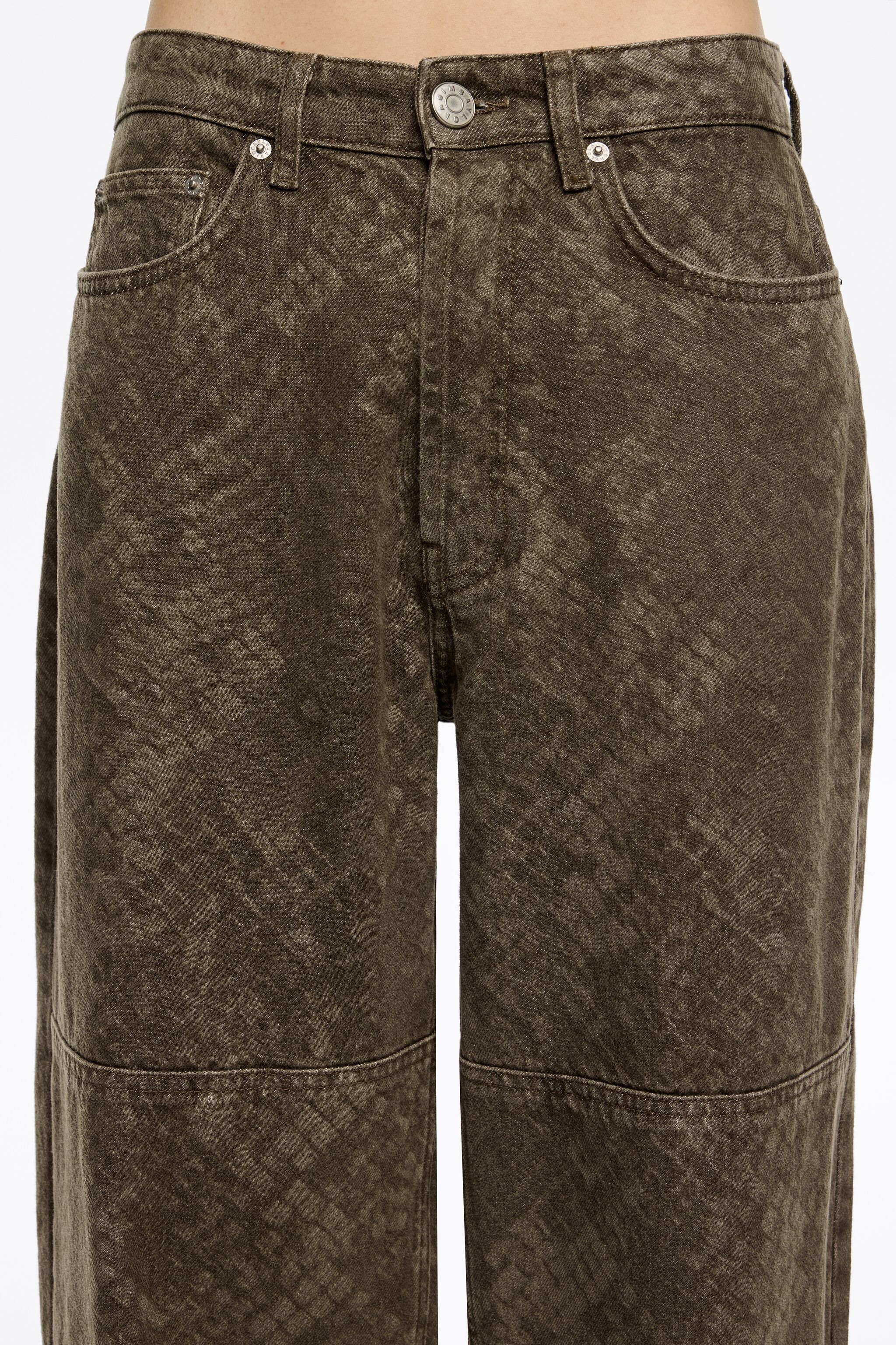 WIDE LEG - Brown Snake denim jeans