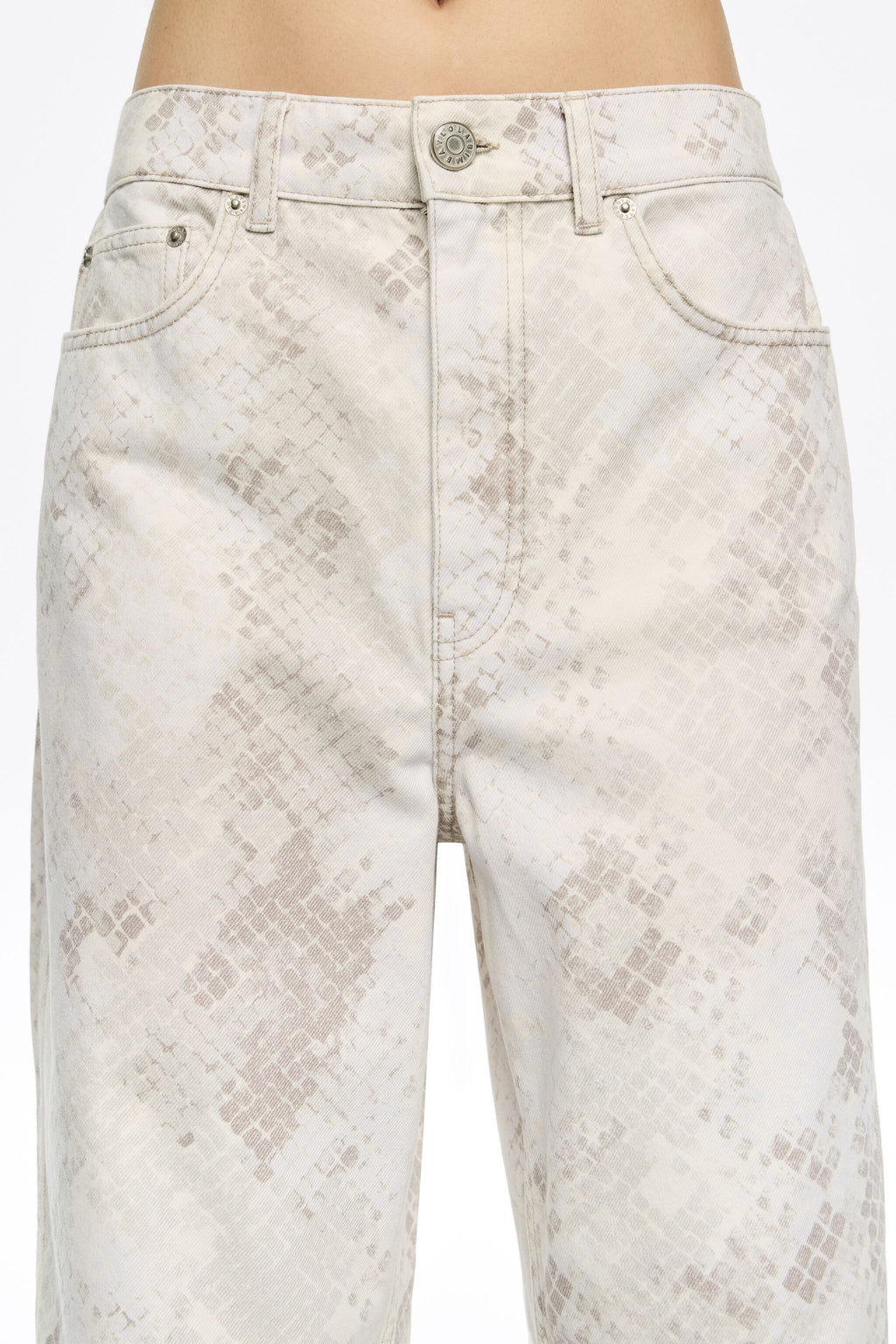BARREL - Taupe Snake denim jeans
