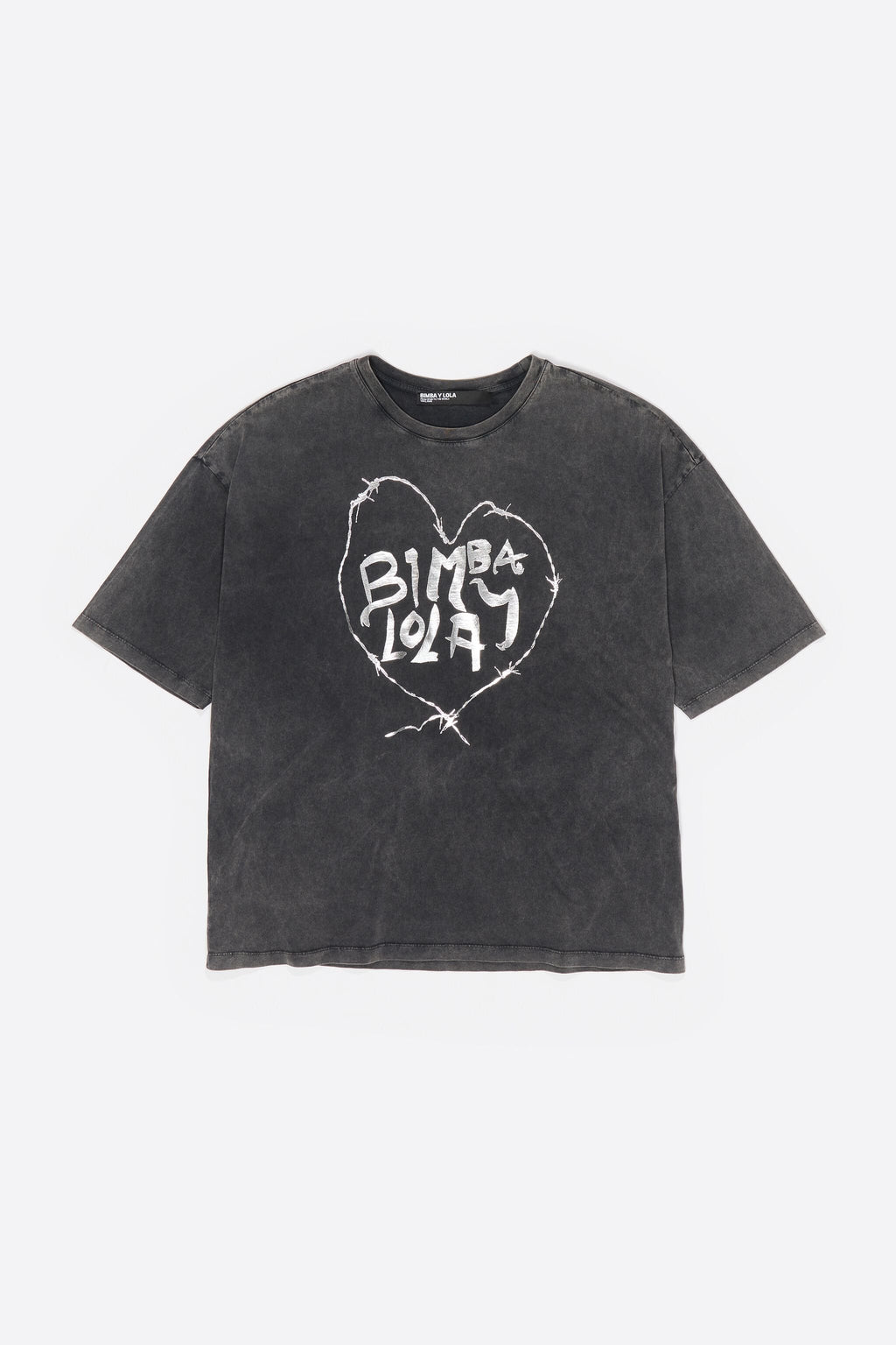 Washed black heart logo T-shirt