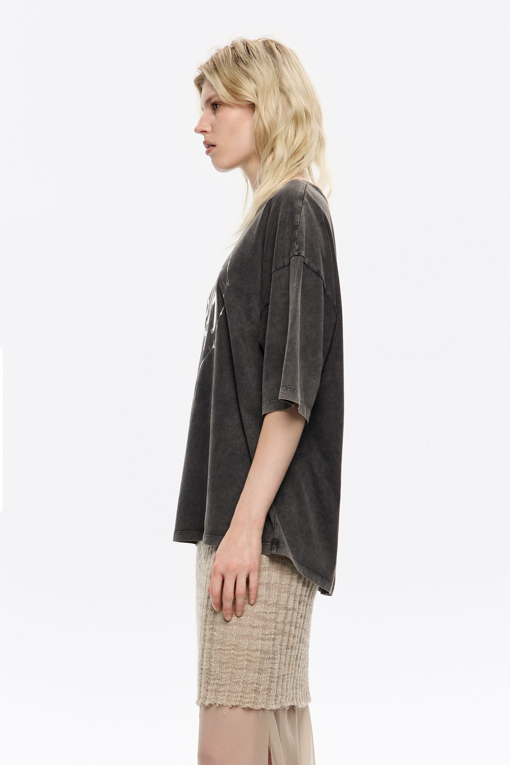 Washed black heart logo T-shirt