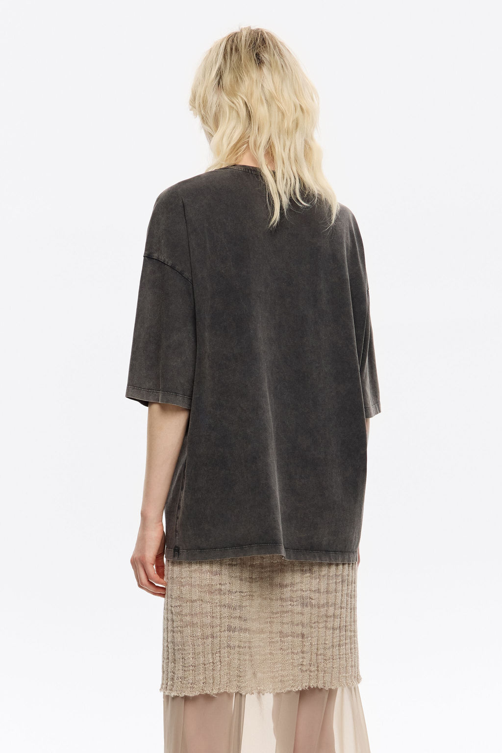 Washed black heart logo T-shirt