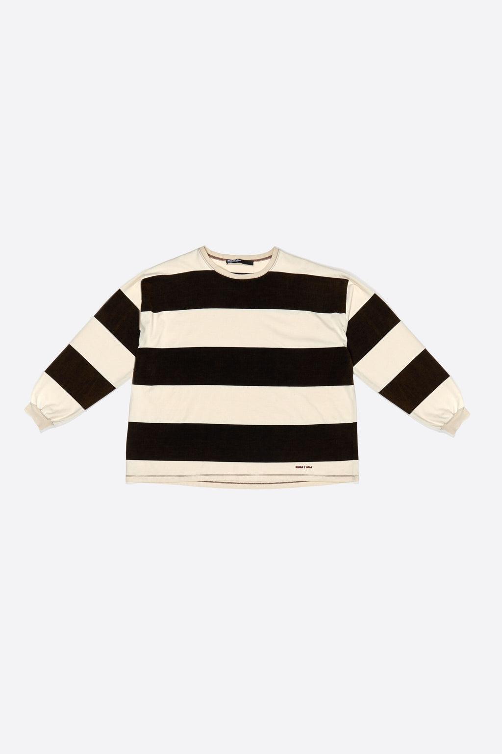 Oversize brown striped T-shirt