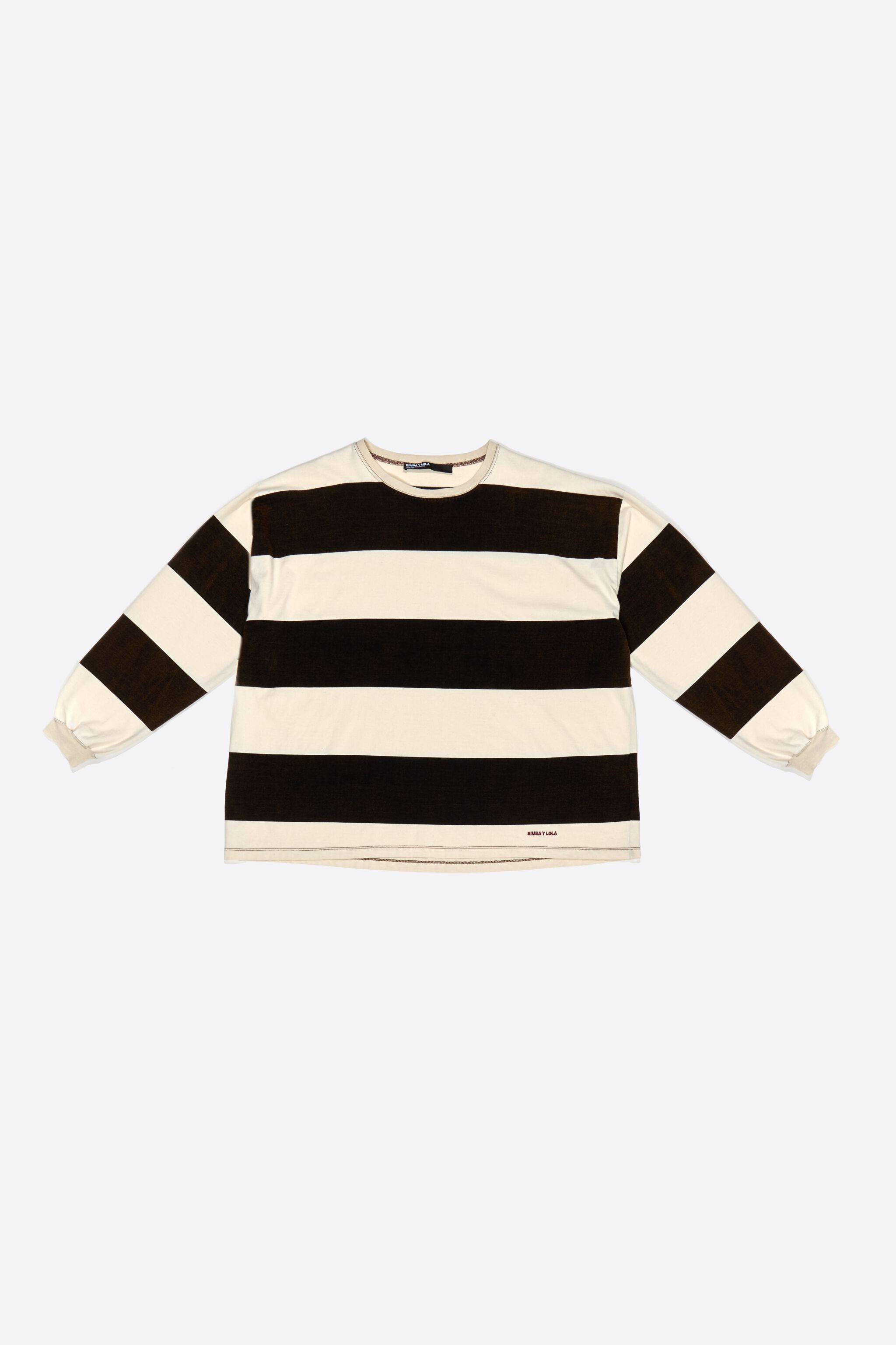 Oversize brown striped T-shirt