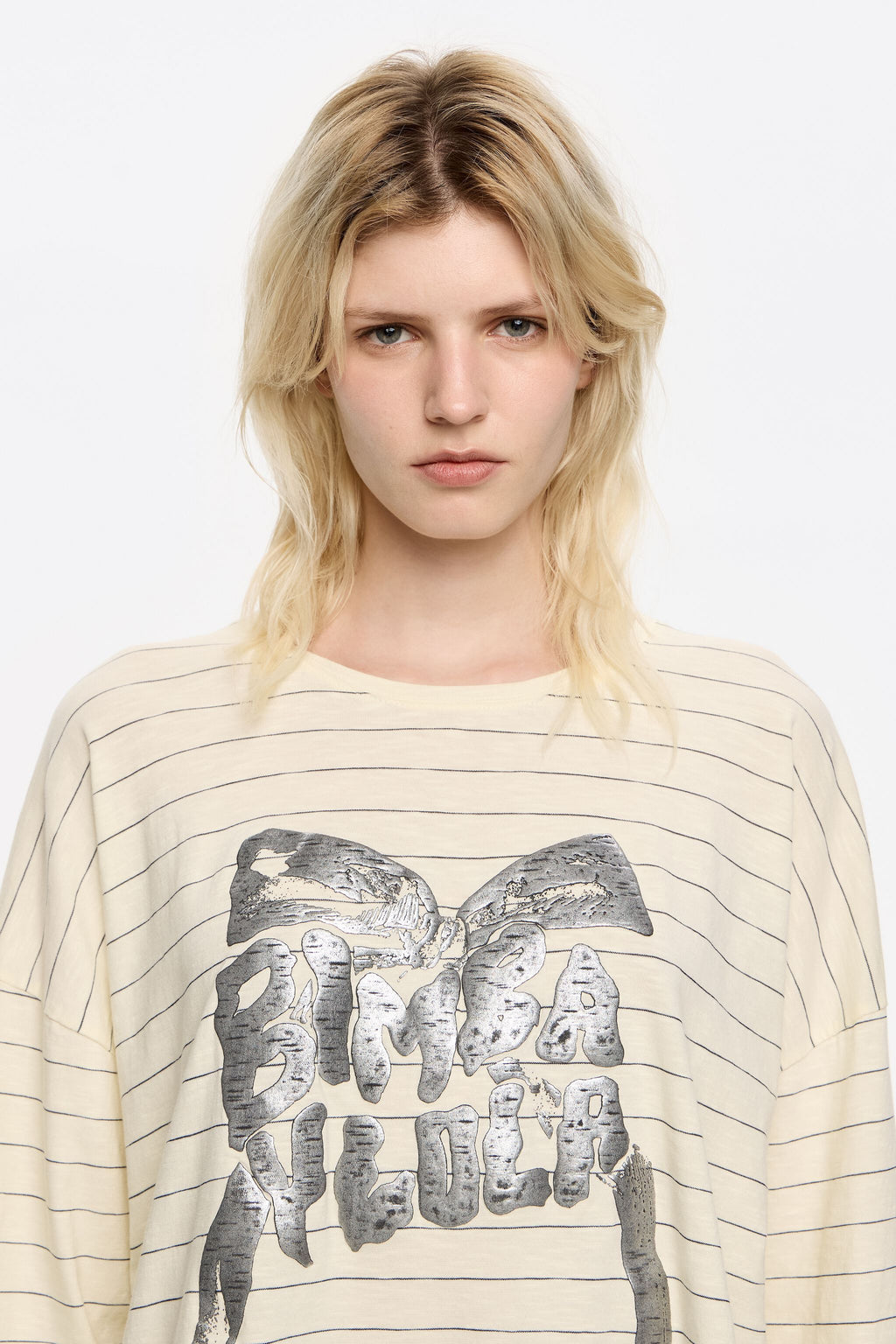 Oversize vanilla logo tie T-shirt