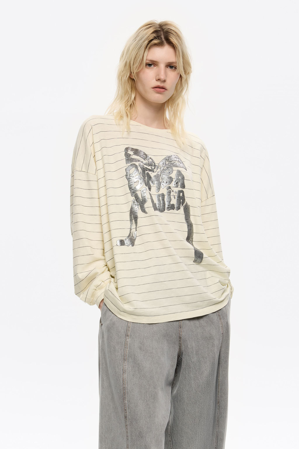 Oversize vanilla logo tie T-shirt