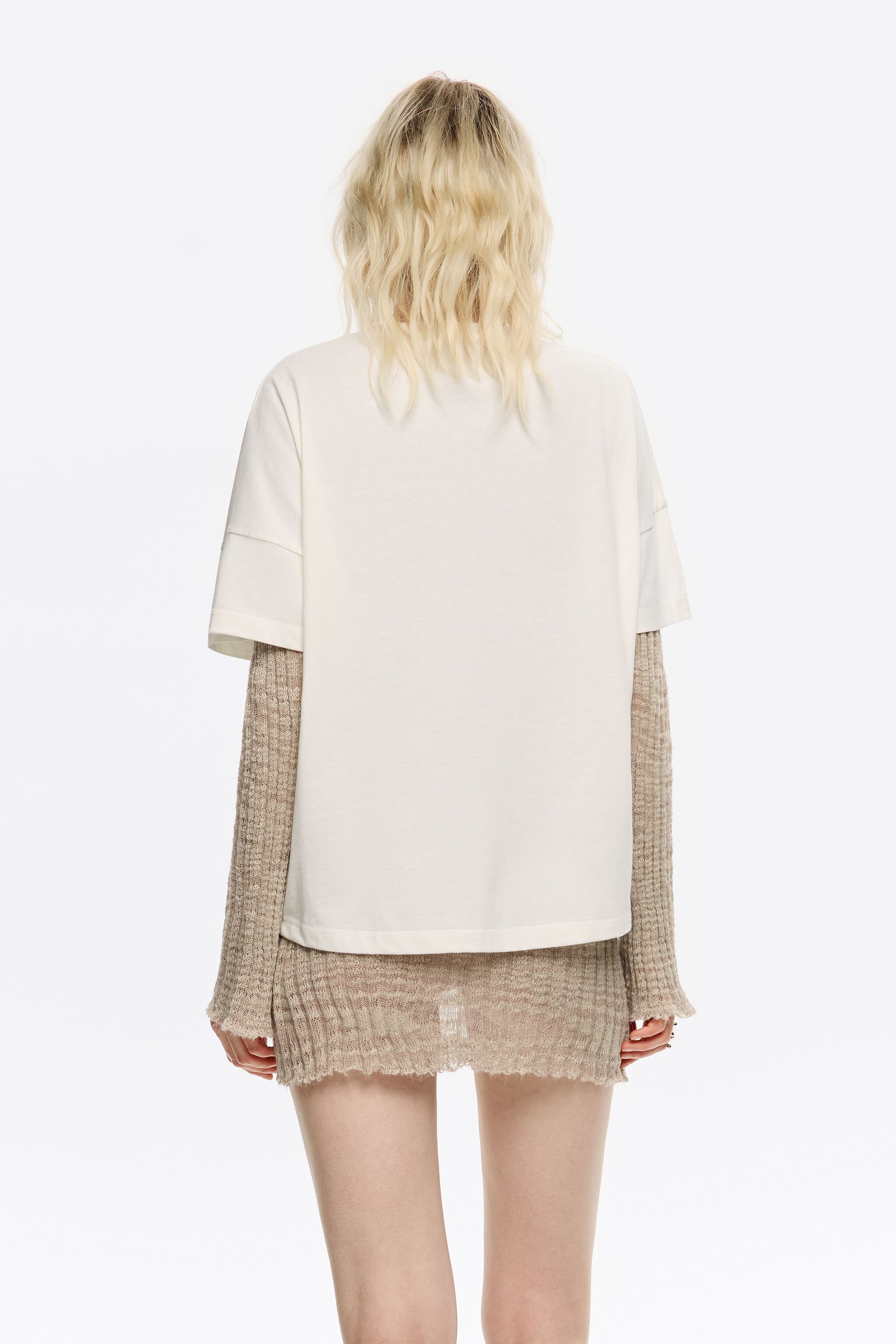 Ivory logo tie T-shirt