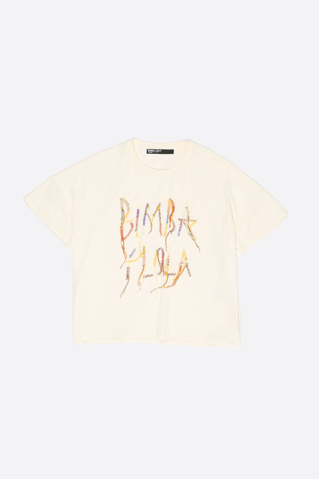 Vanilla fringed logo T-shirt