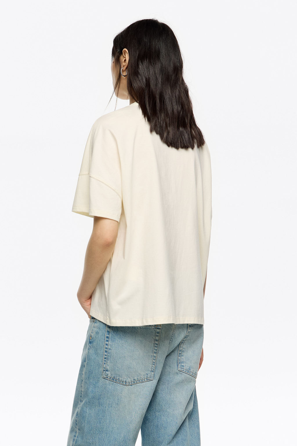 Vanilla fringed logo T-shirt