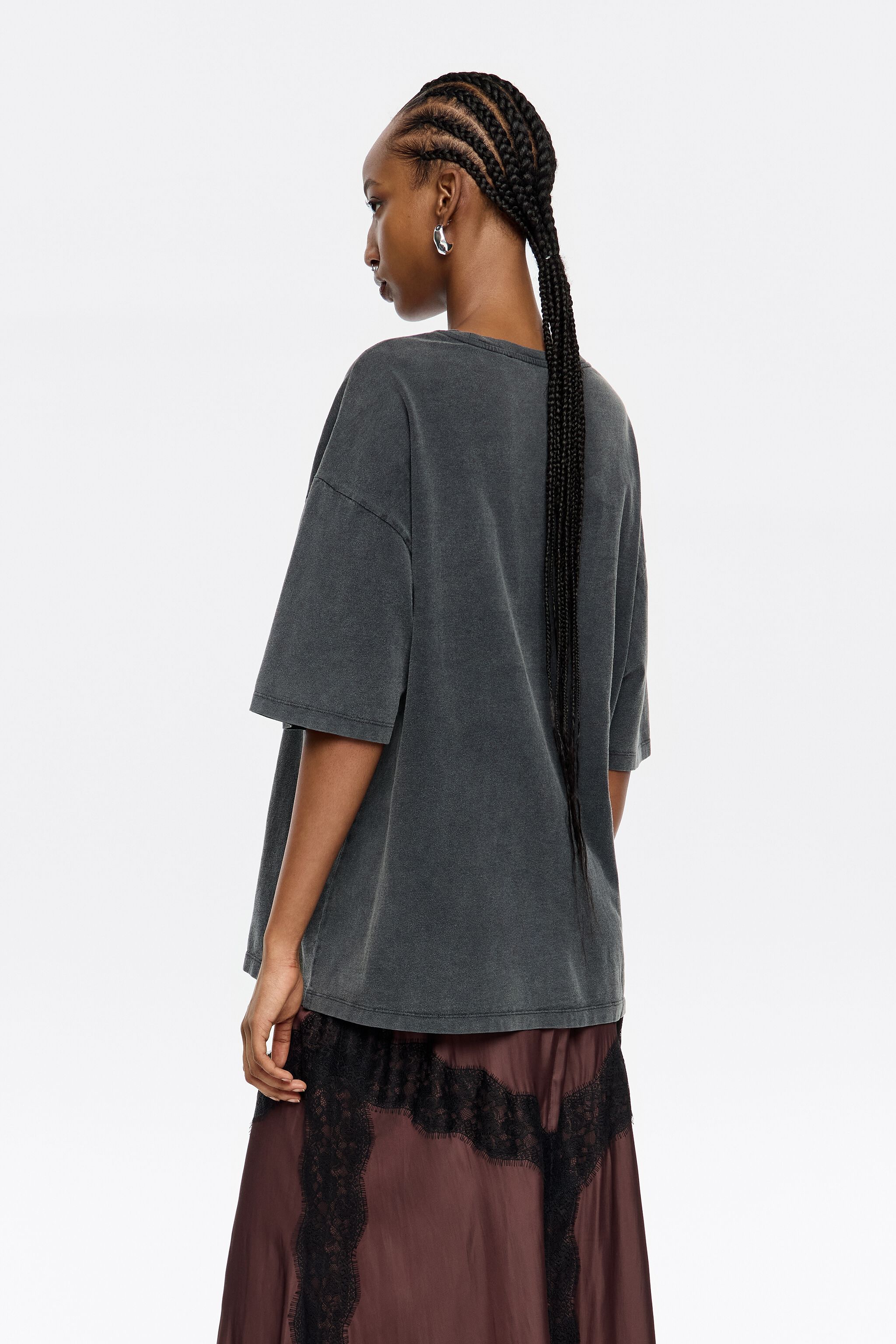 Oversize black logo T-shirt