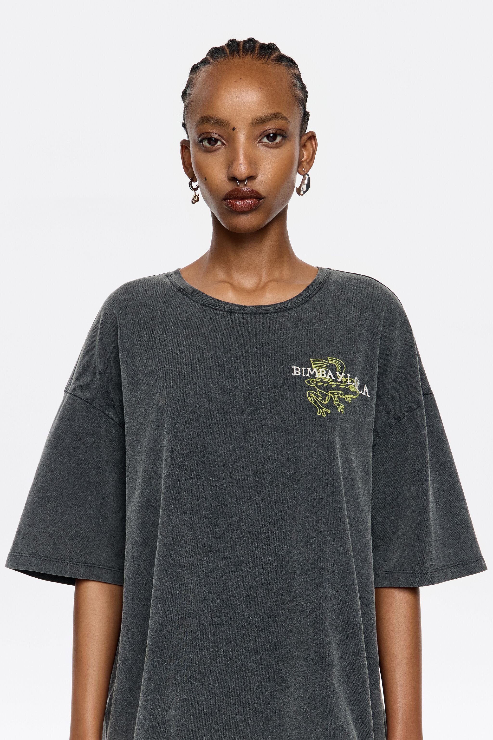 Oversize black logo T-shirt