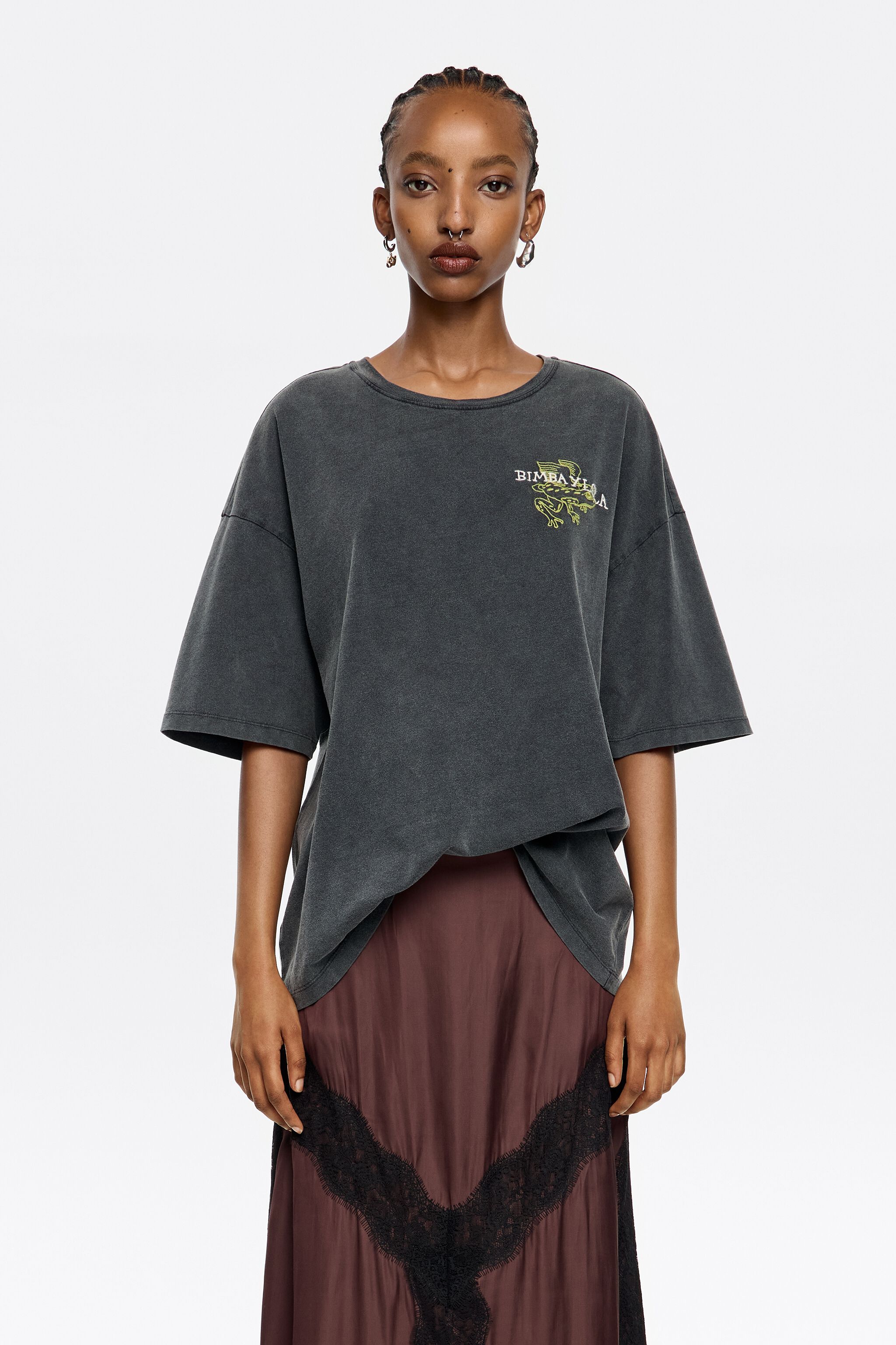 Oversize black logo T-shirt