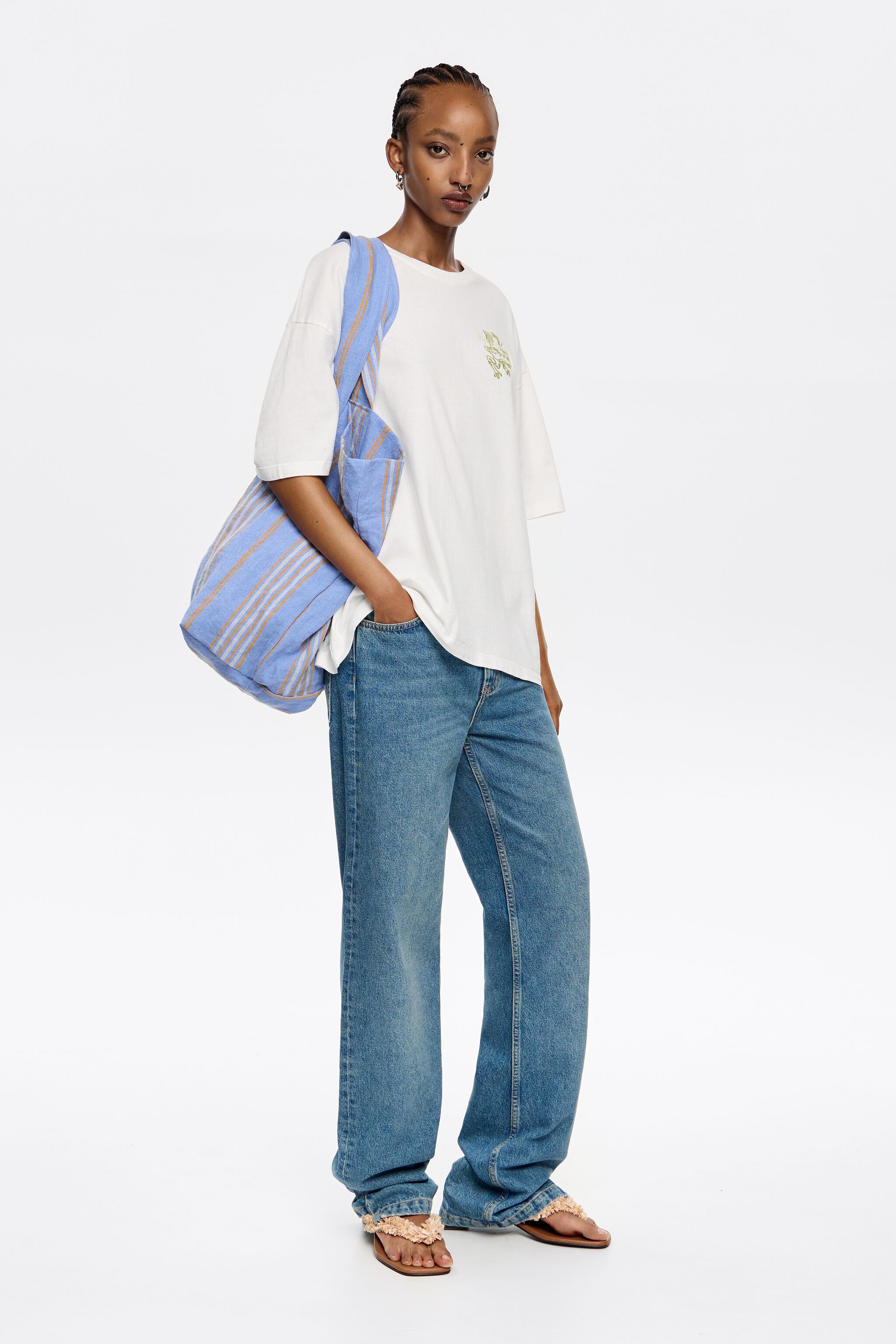 White oversize logo T-shirt