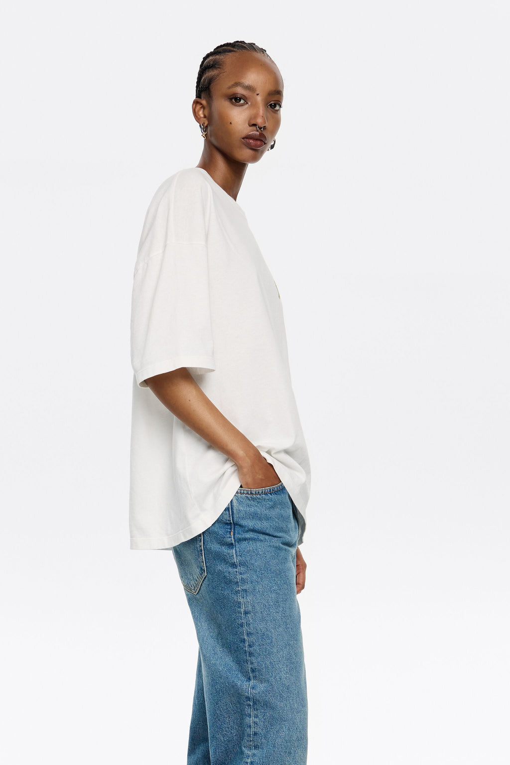 White oversize logo T-shirt