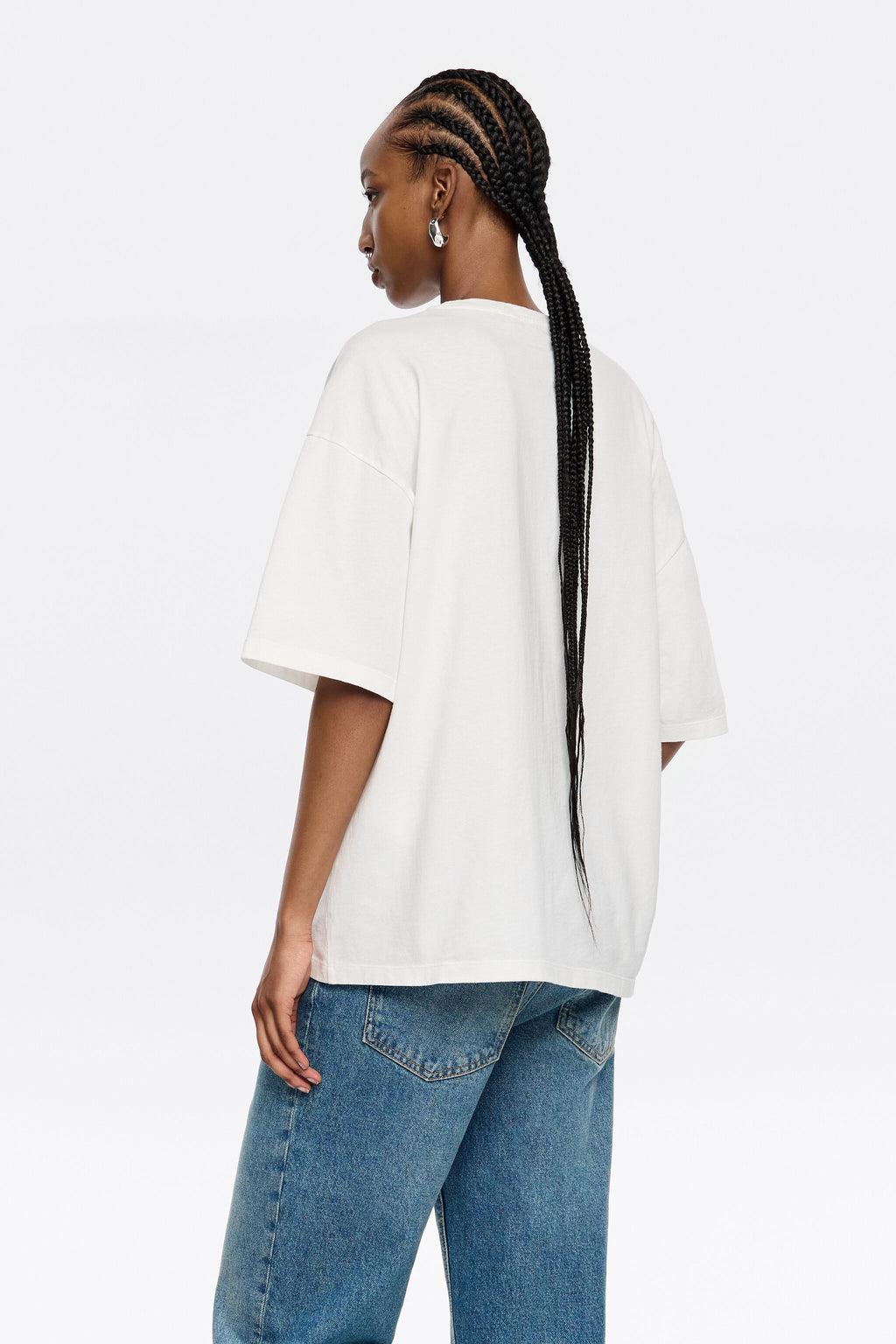White oversize logo T-shirt