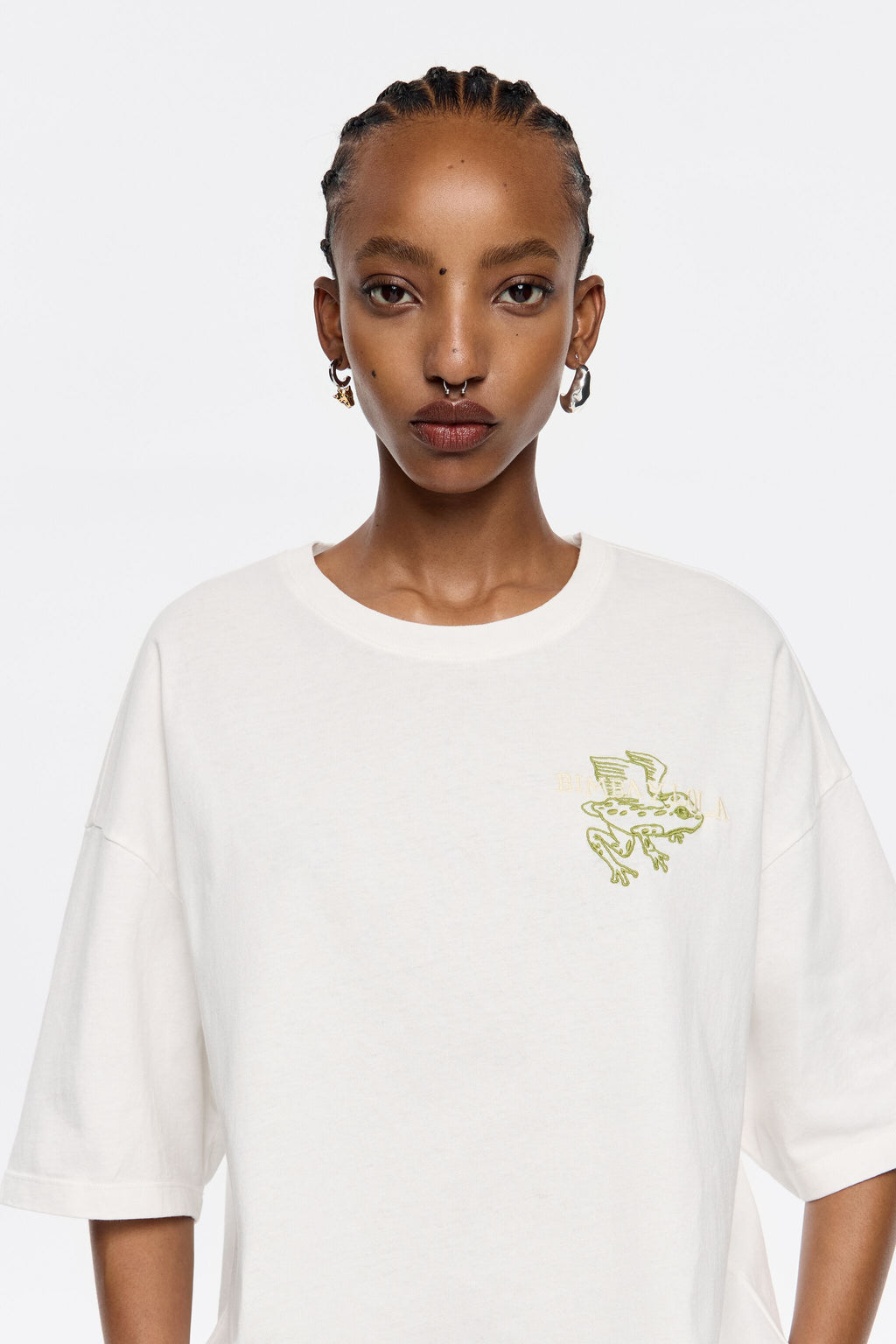 White oversize logo T-shirt