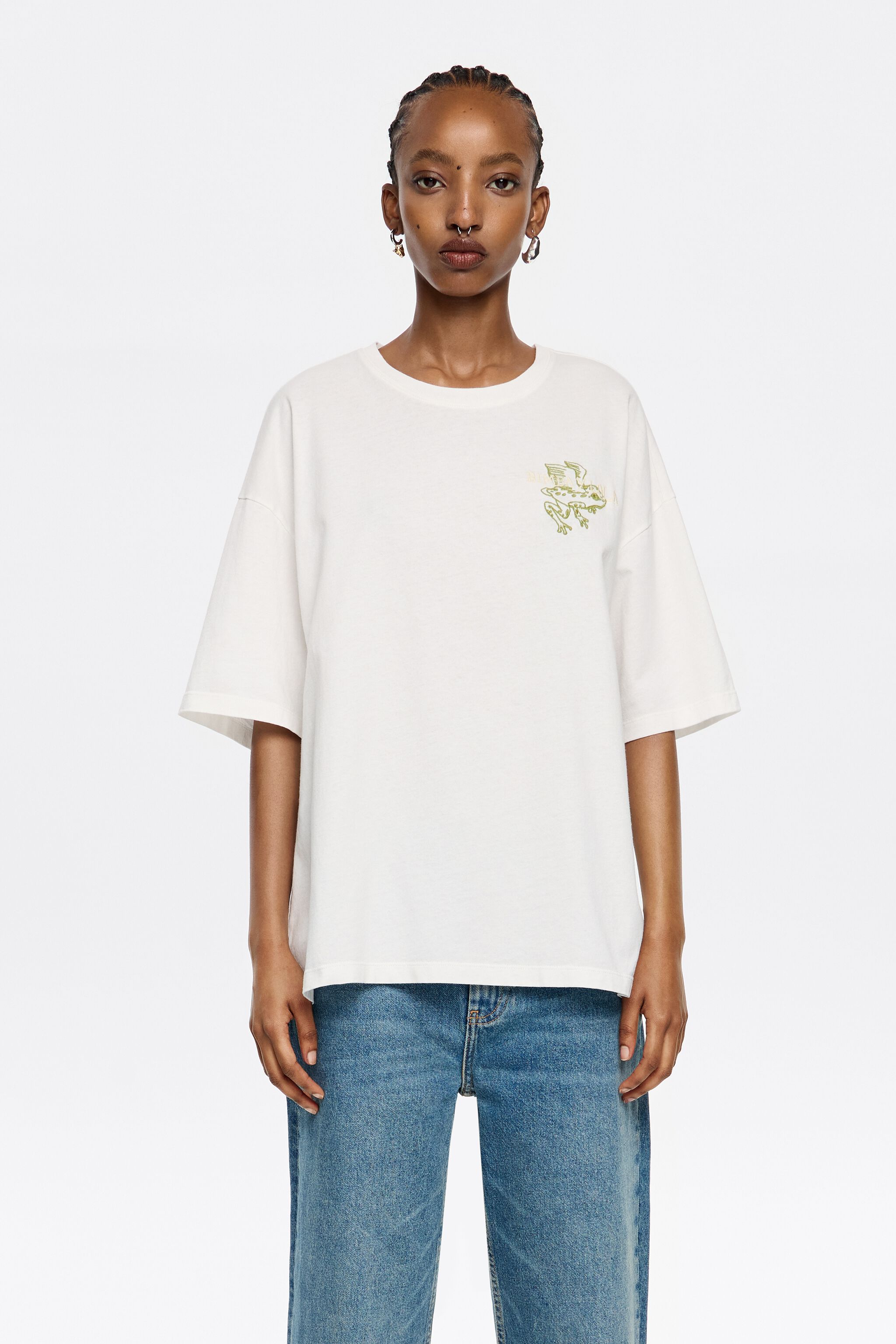 White oversize logo T-shirt